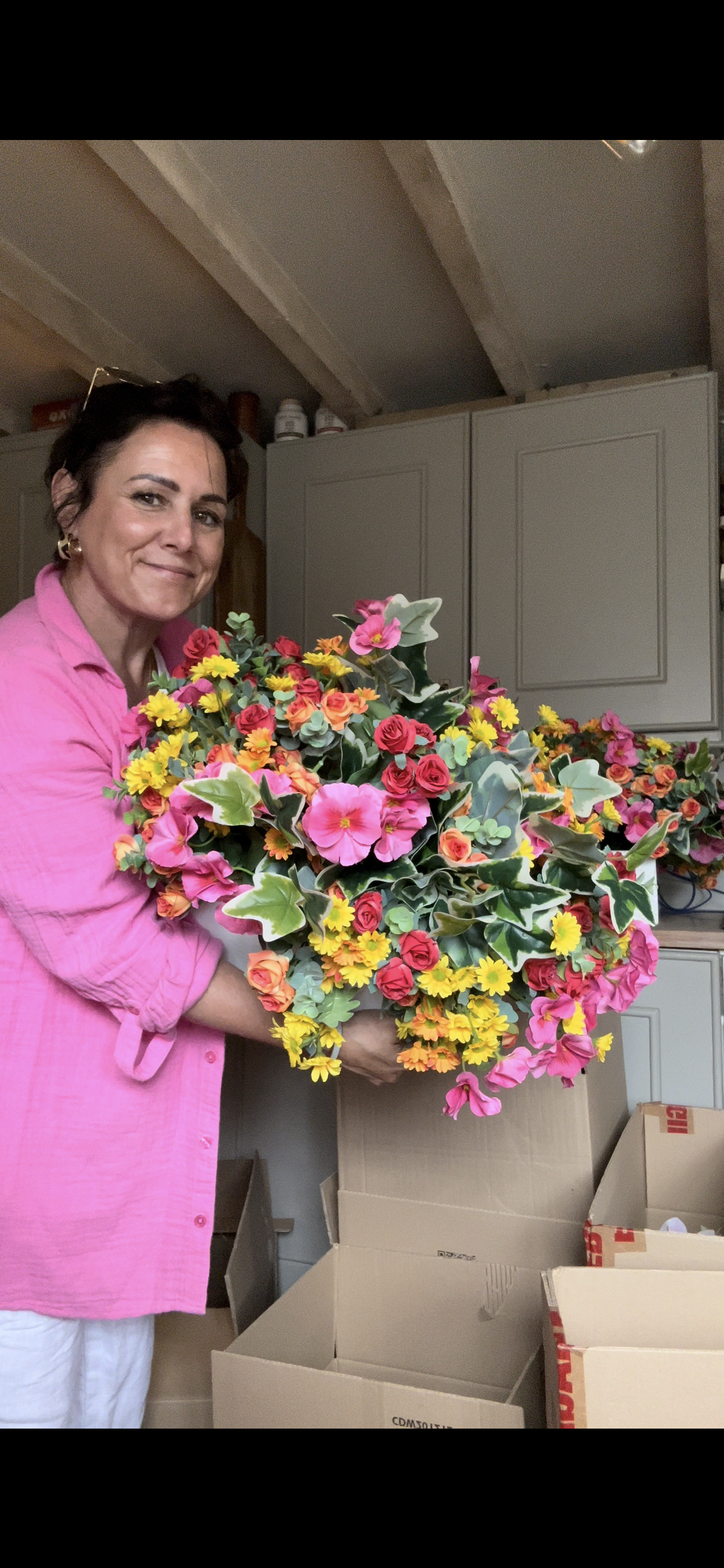 Blooming box “Summer” (TROUGH FLOWER BOX) FREE P&P
