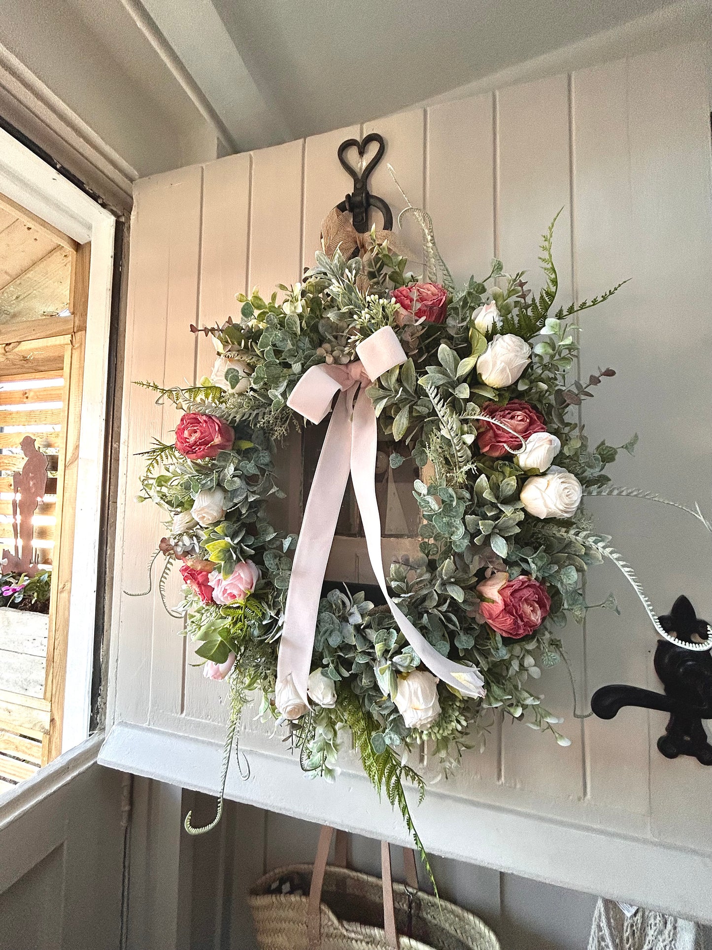 Mothers day bouquet faux wreath (FREE P&P)