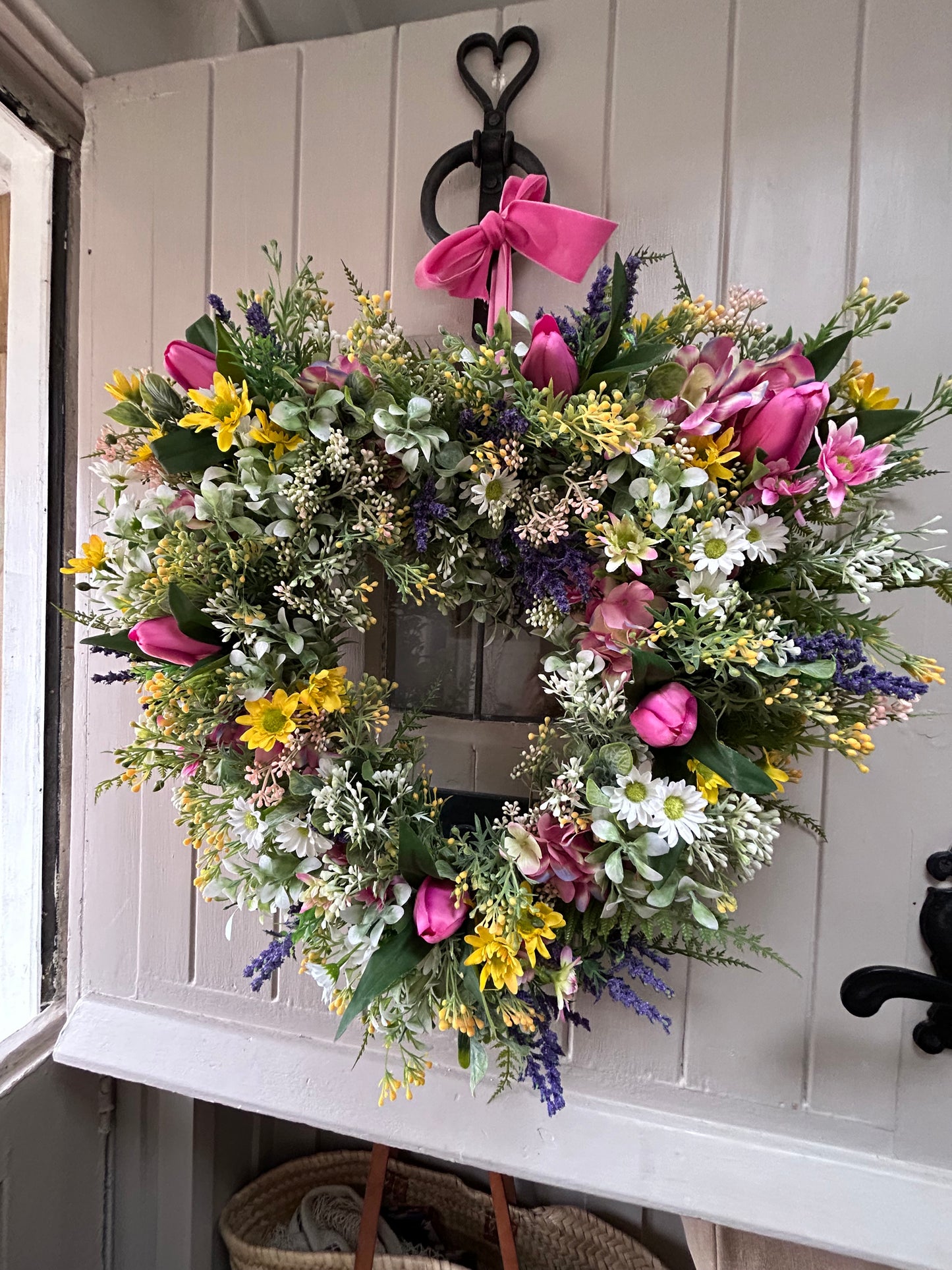 “SALLY” heart faux wreath (free P&P)