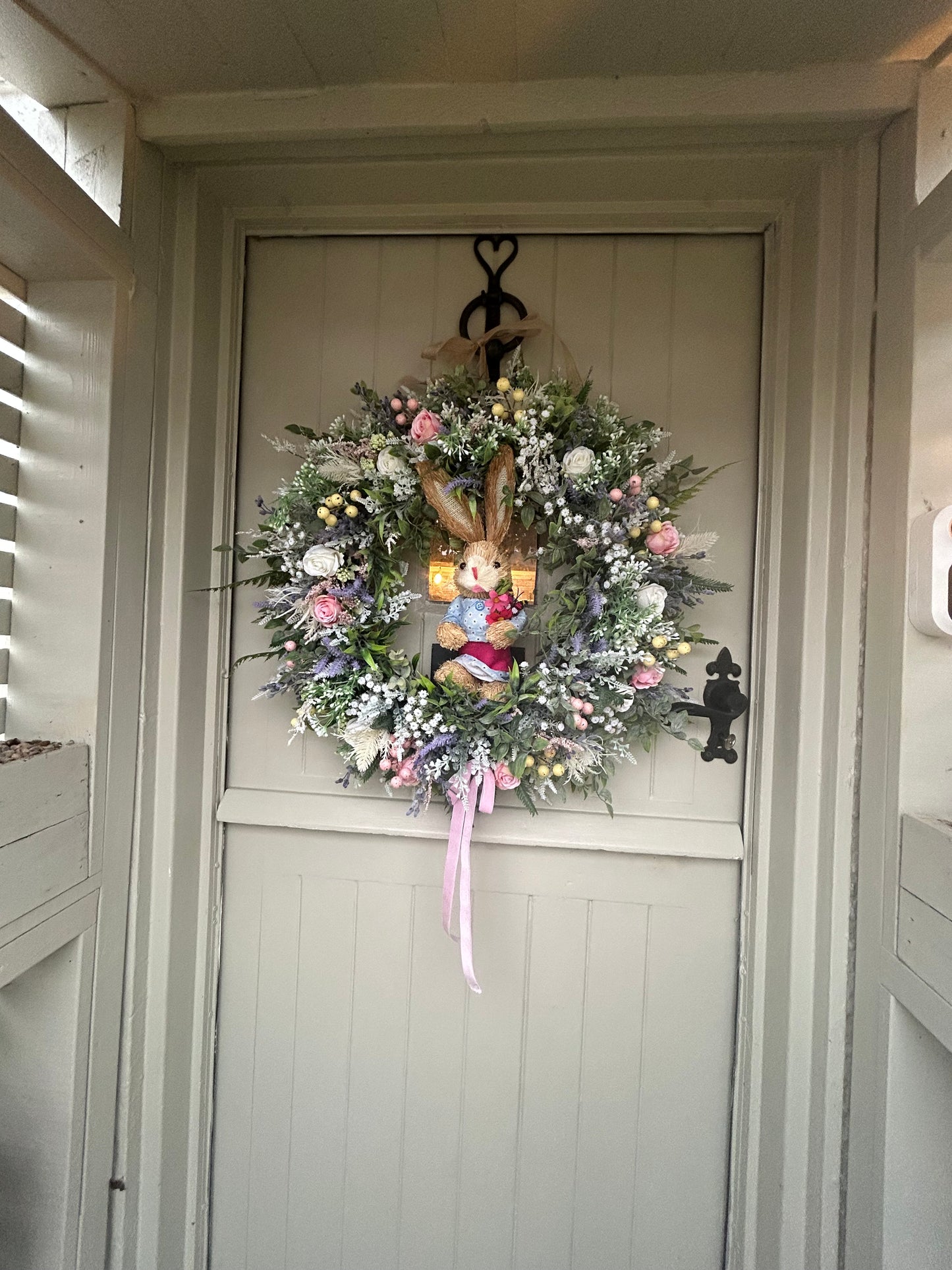 “BUNNY” natural faux wreath (FREE P&P (limited stock )
