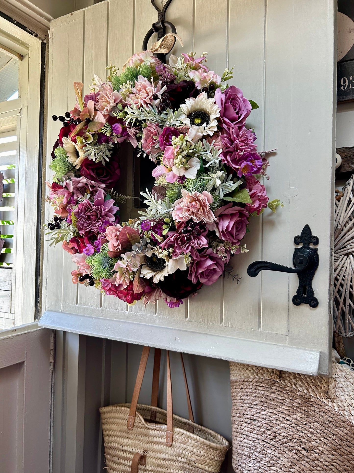 “ANNA” ARTIFICIAL wreath (FREE P&P)