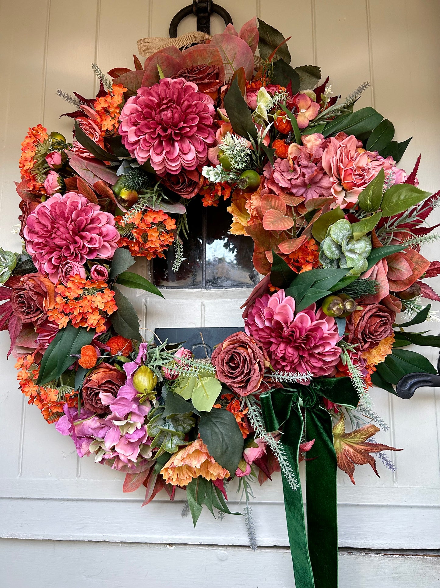 Autumn blush Winter artificial wreath (FREE P&P)