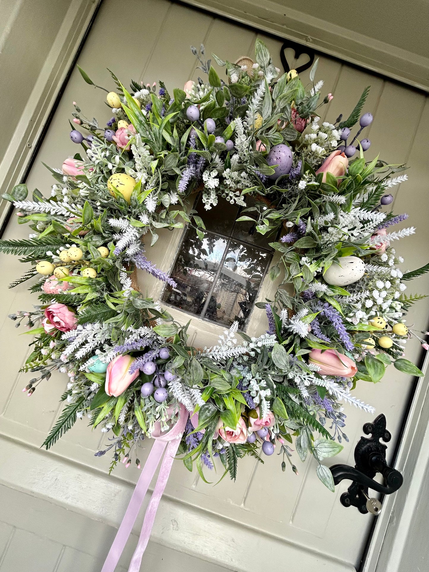 Spring surpise faux wreath (FREE P&P)