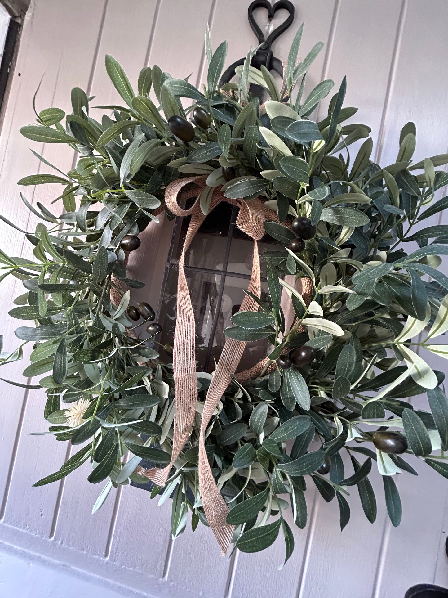 Olive stem faux wreath (FREE P&P)