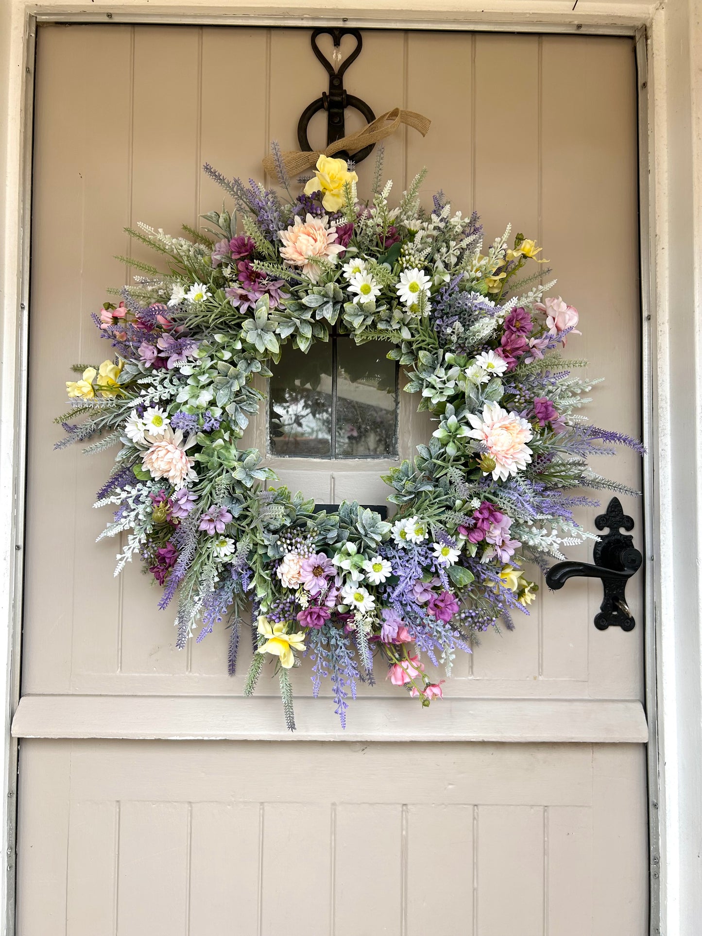 “MILLIE” SUMMER MEADOW” faux wreath (FREE P&P