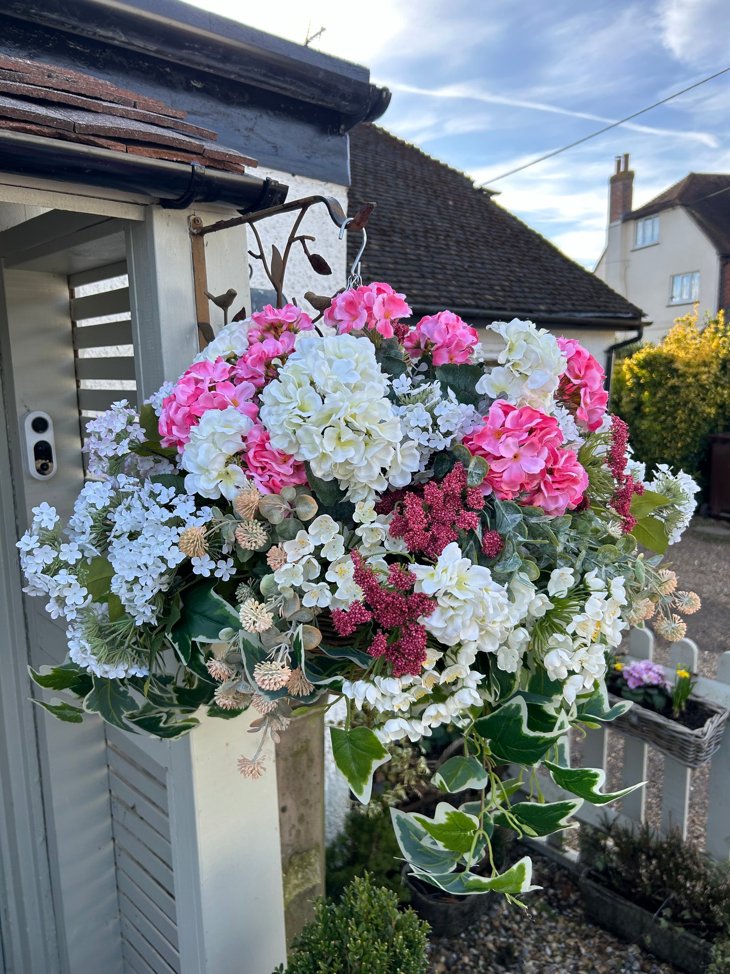 “ROSIE” Spring summer Luxury artificial hanging basket (FREE P