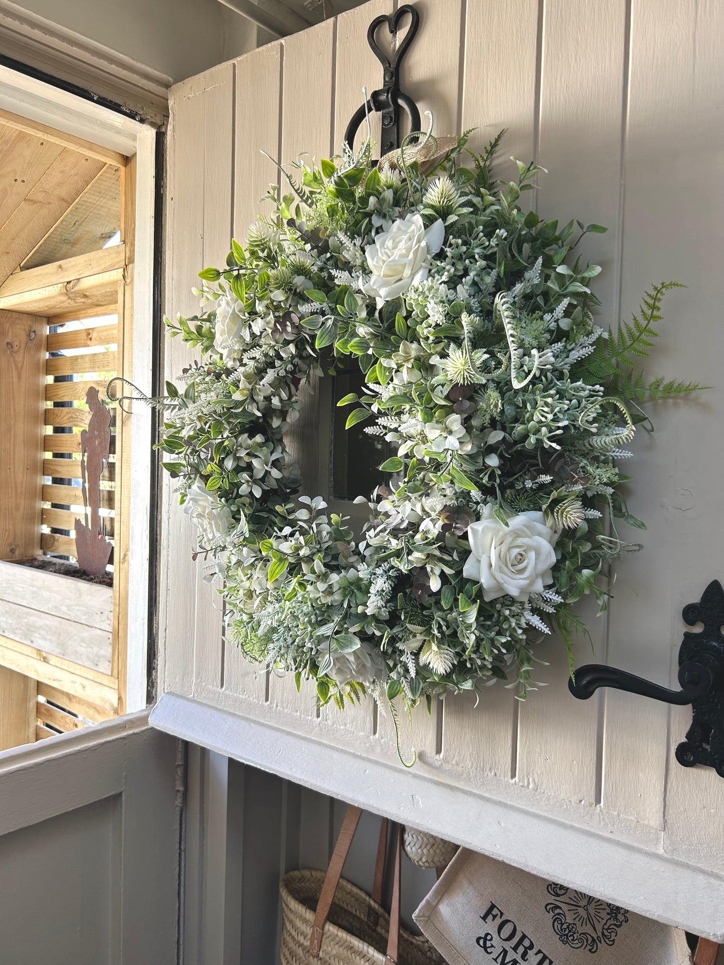 “YASMIN” natural all year faux wreath (FREE P&P