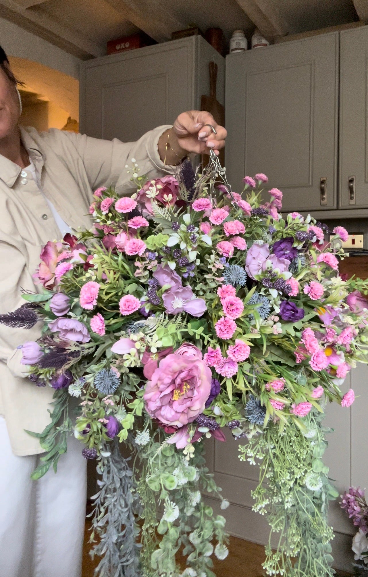 “SOPHIE” restock (Luxury artificial hanging basket FREE P&P)