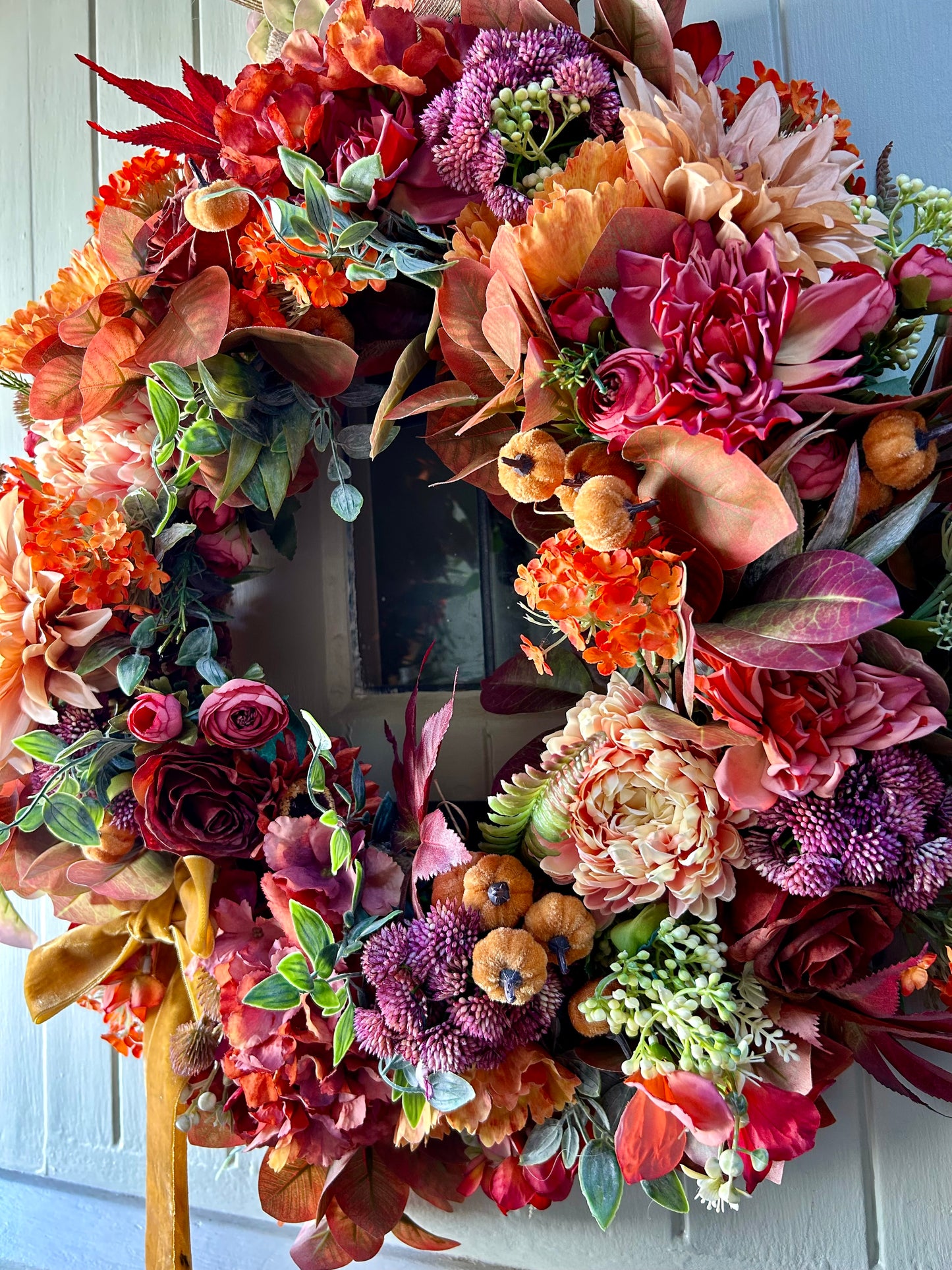 Autumn blush Winter artificial wreath (FREE P&P)