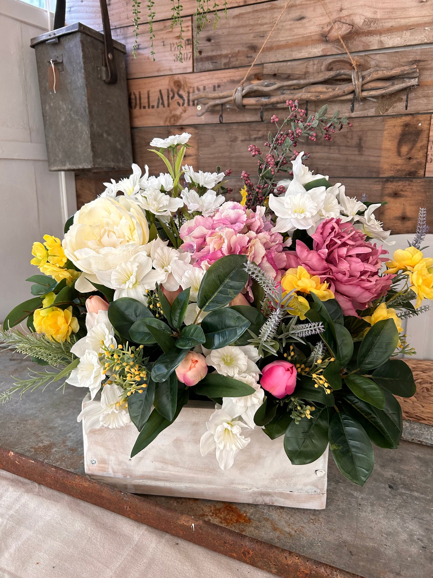 Spring rustic (TROUGH FLOWER BOX) FREE P&