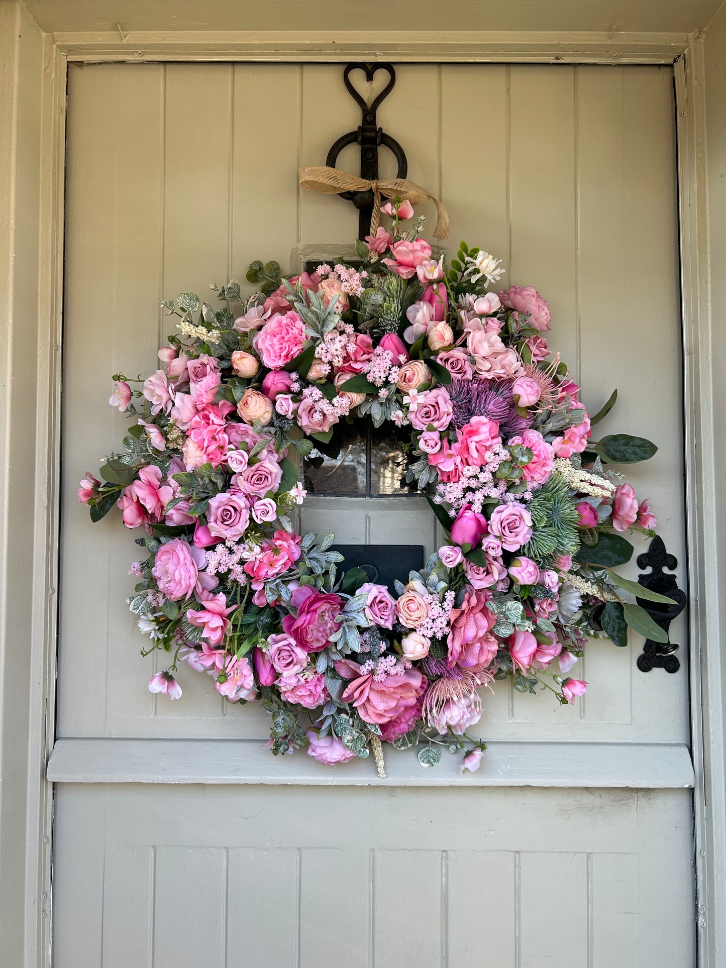 “LILLIE” spring summer wreath (FREE P&P)