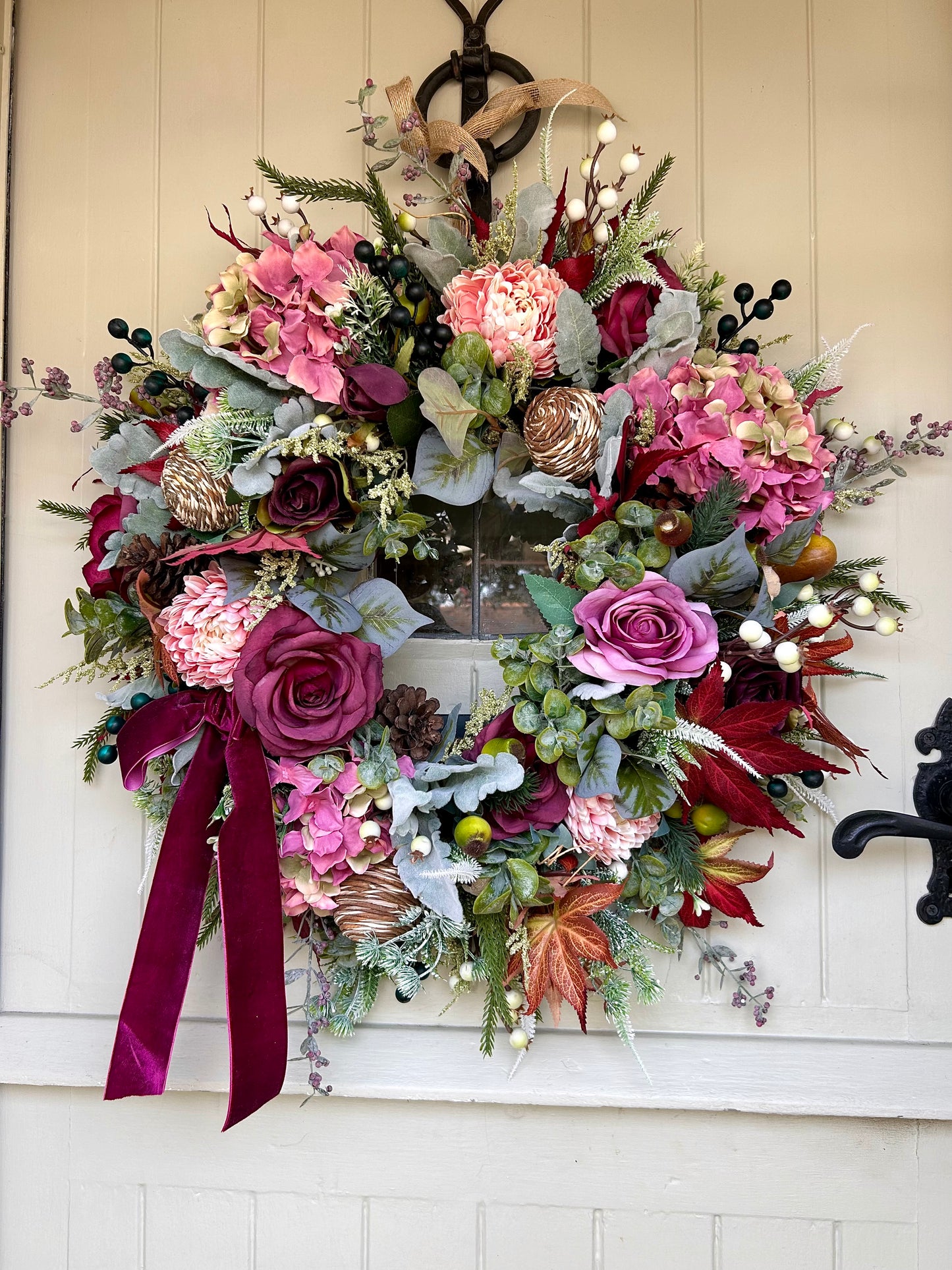 “CAROL” Winter artificial wreath (FREE P&P)
