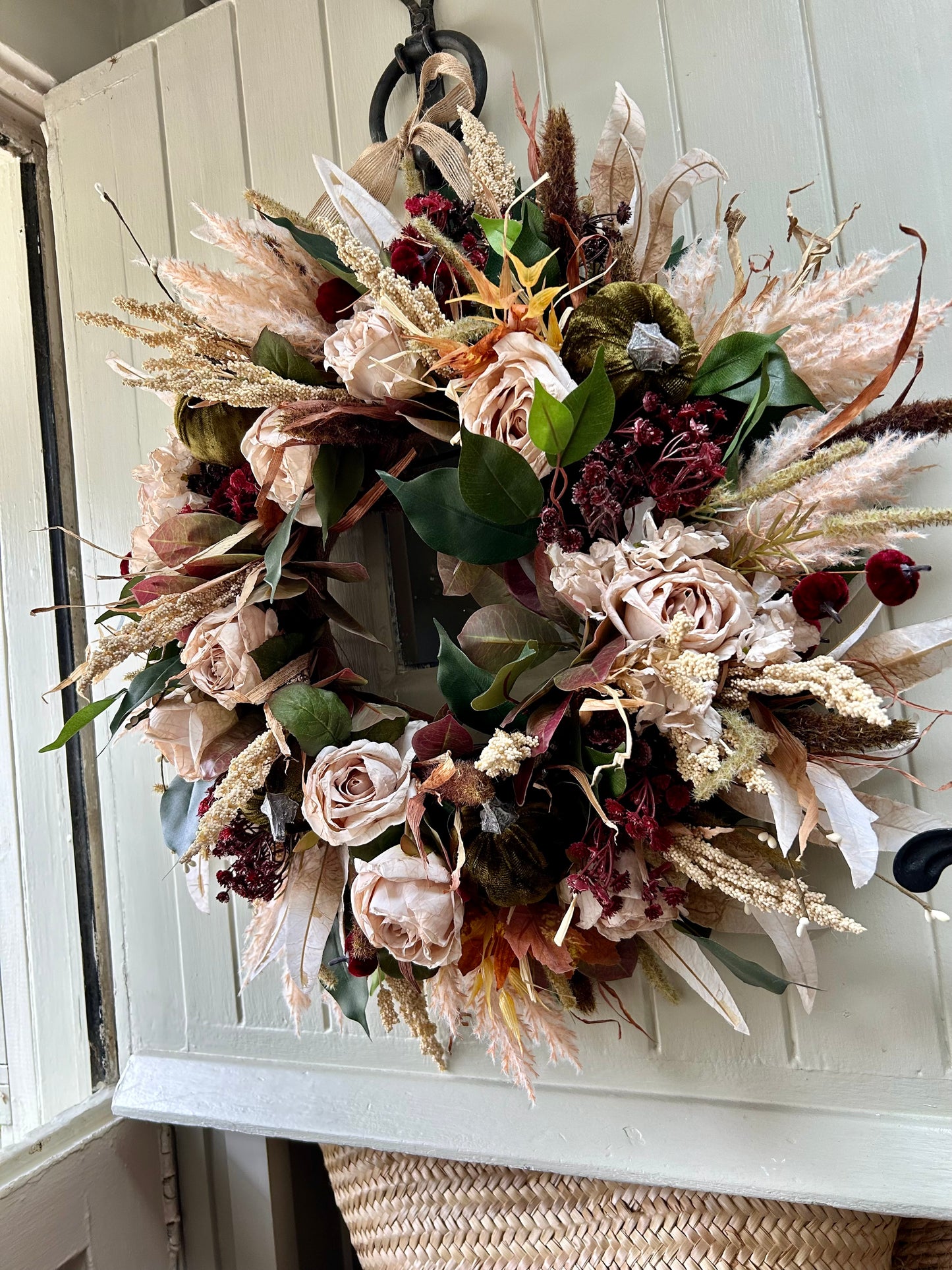 “CHERRY” autumn artificial wreath (FREE P&P)