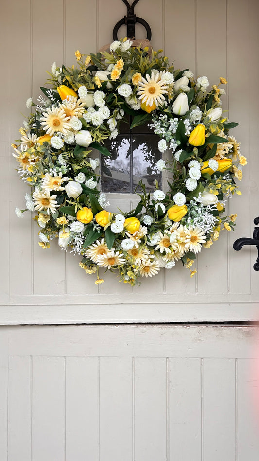 “MARTHA” spring artificial wreath (FREE P&P