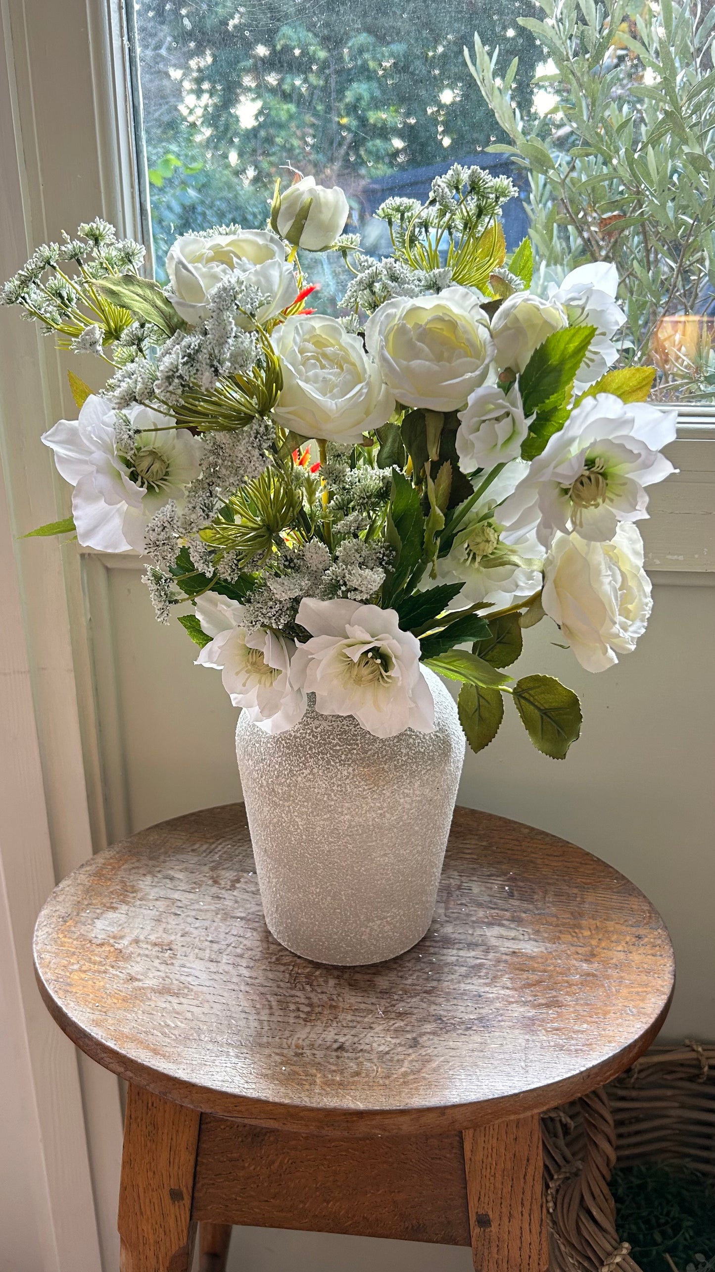 “EVA” Winter bouquet with vase & free P&P