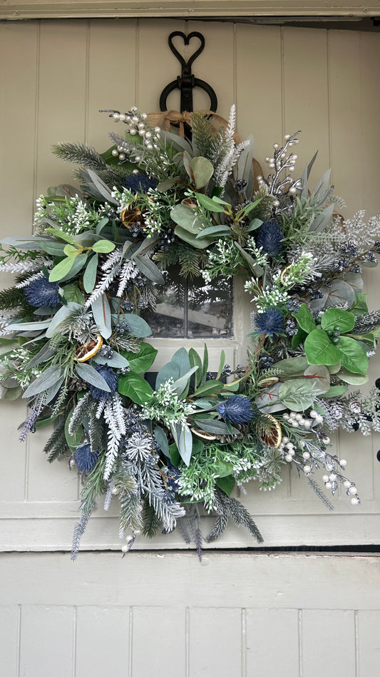 “HEATHER” faux Christmas wreath