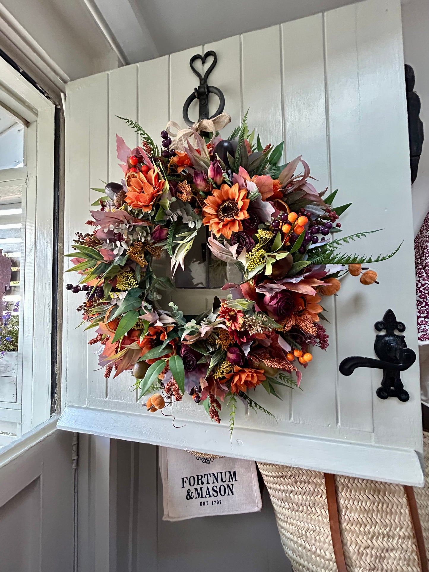 “AUTUMN FALLS” artificial wreath (FREE P&P)