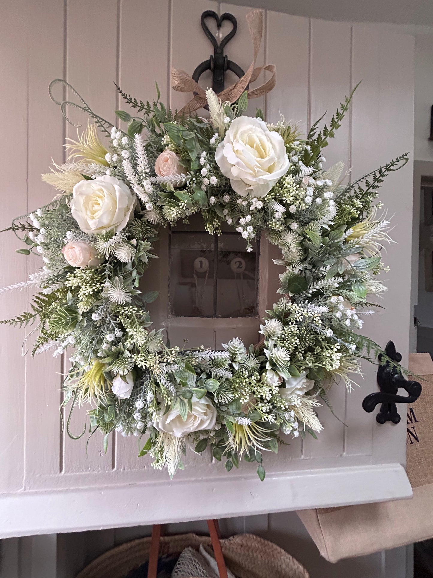 “ANASTASIA” natural faux wreath (FREE P&P