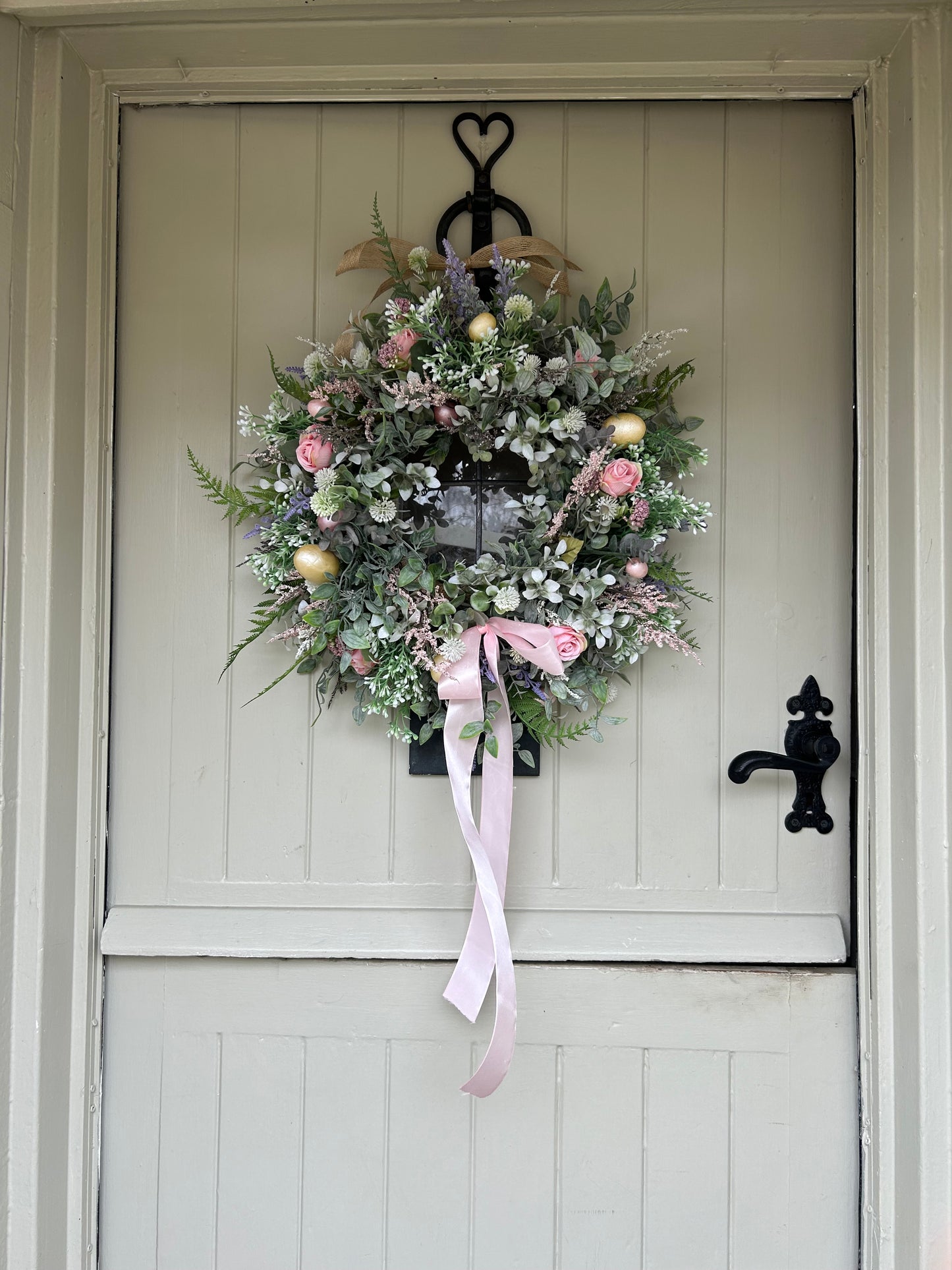 “FLO” spring/ summer faux wreath (FREE P&P