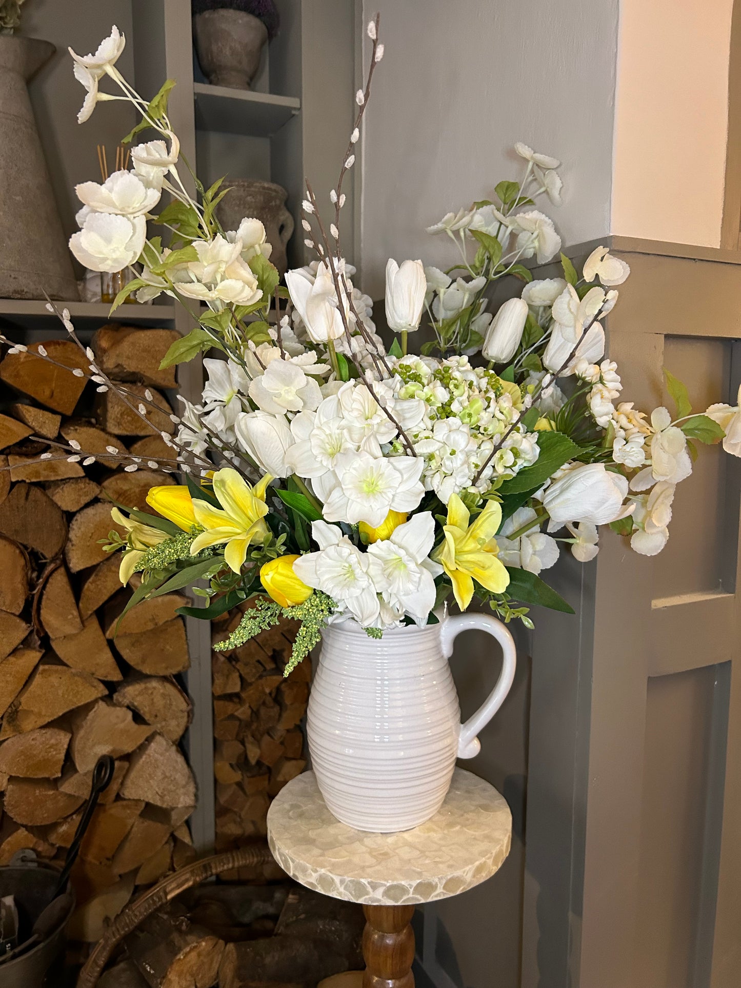 “PENNY” Spring summer bouquet with jug vase & free P&P