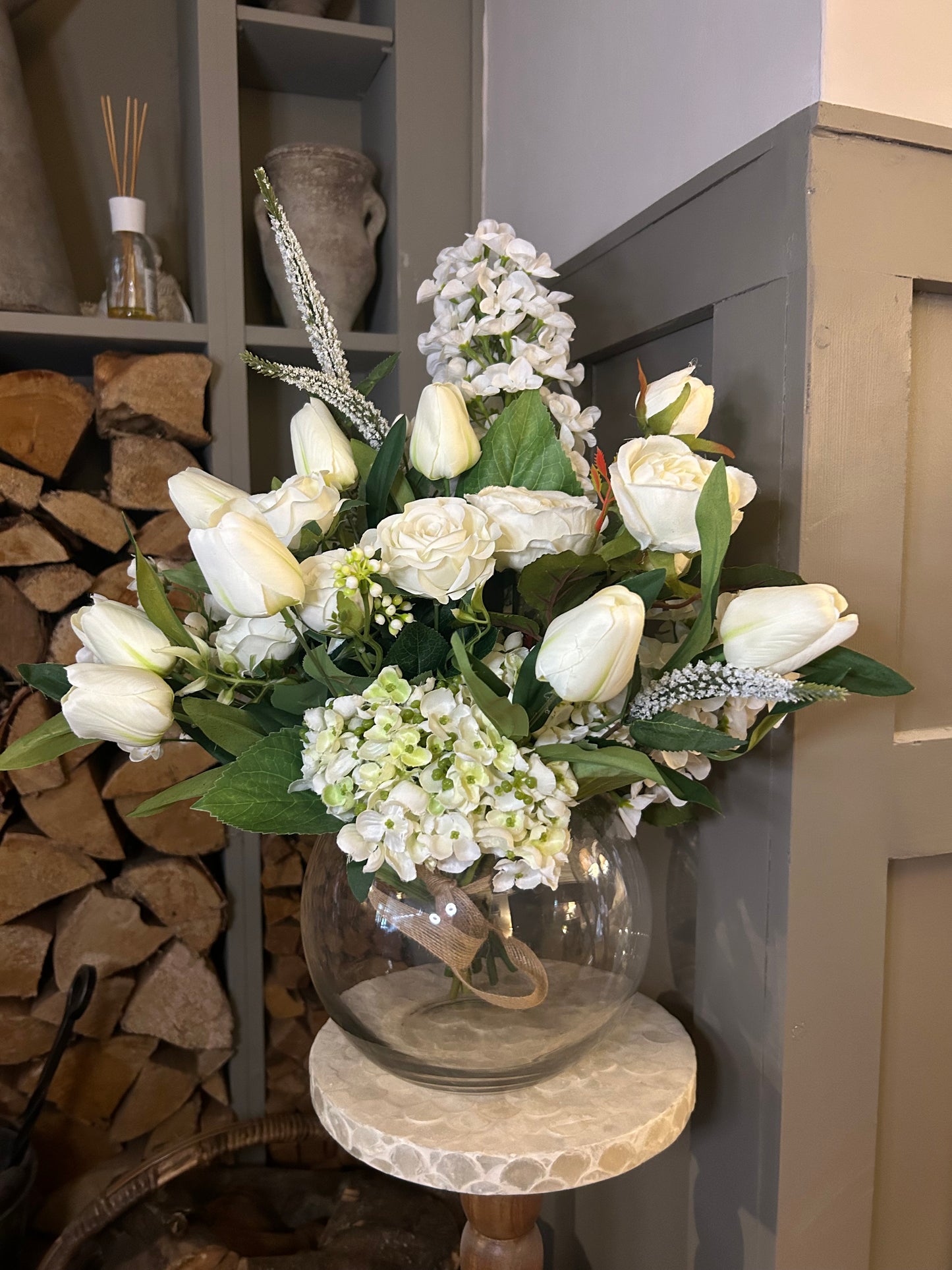 Spring summer bouquet with vase & free P&P low stock