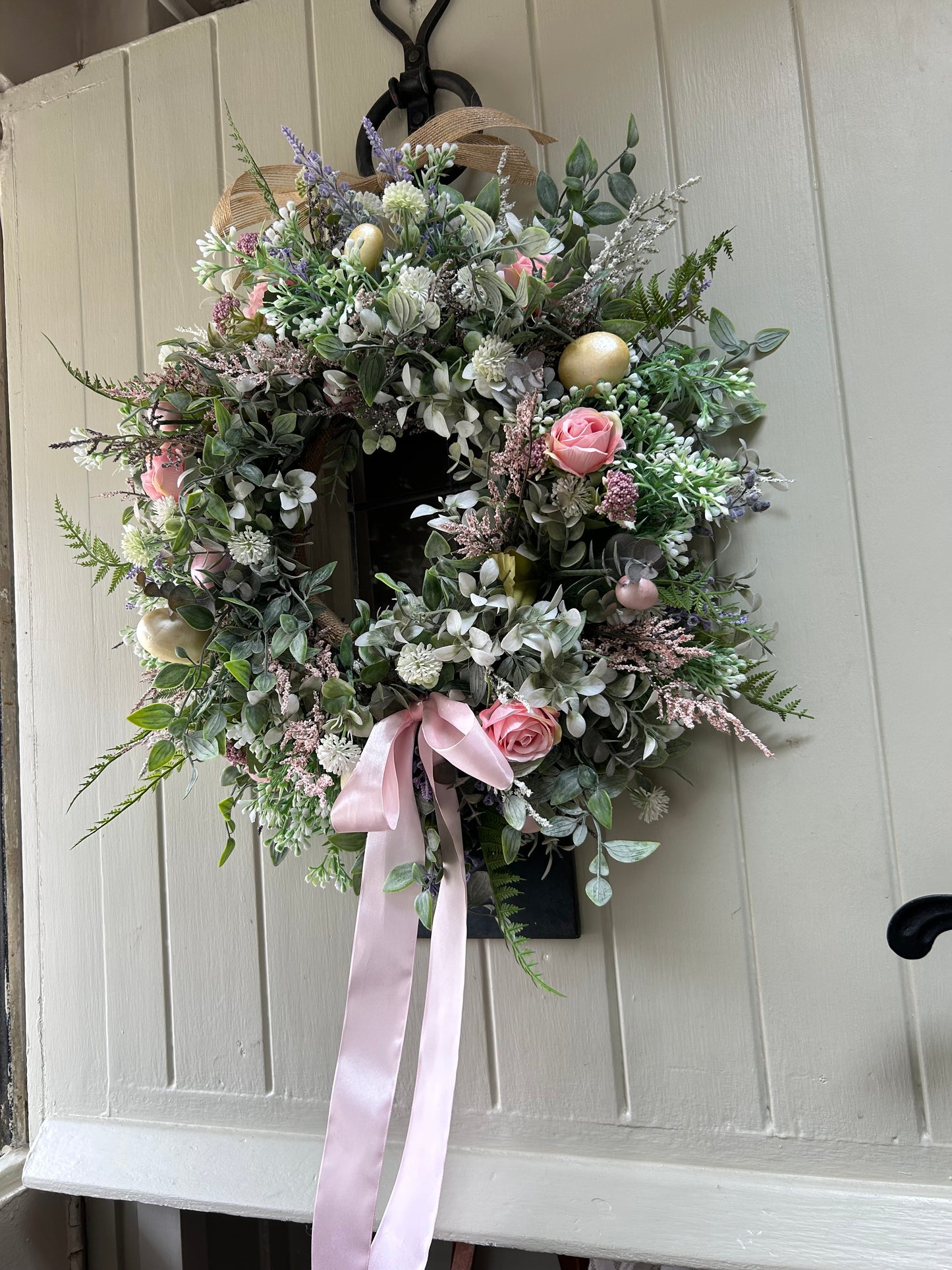 “FLO” spring/ summer faux wreath (FREE P&P
