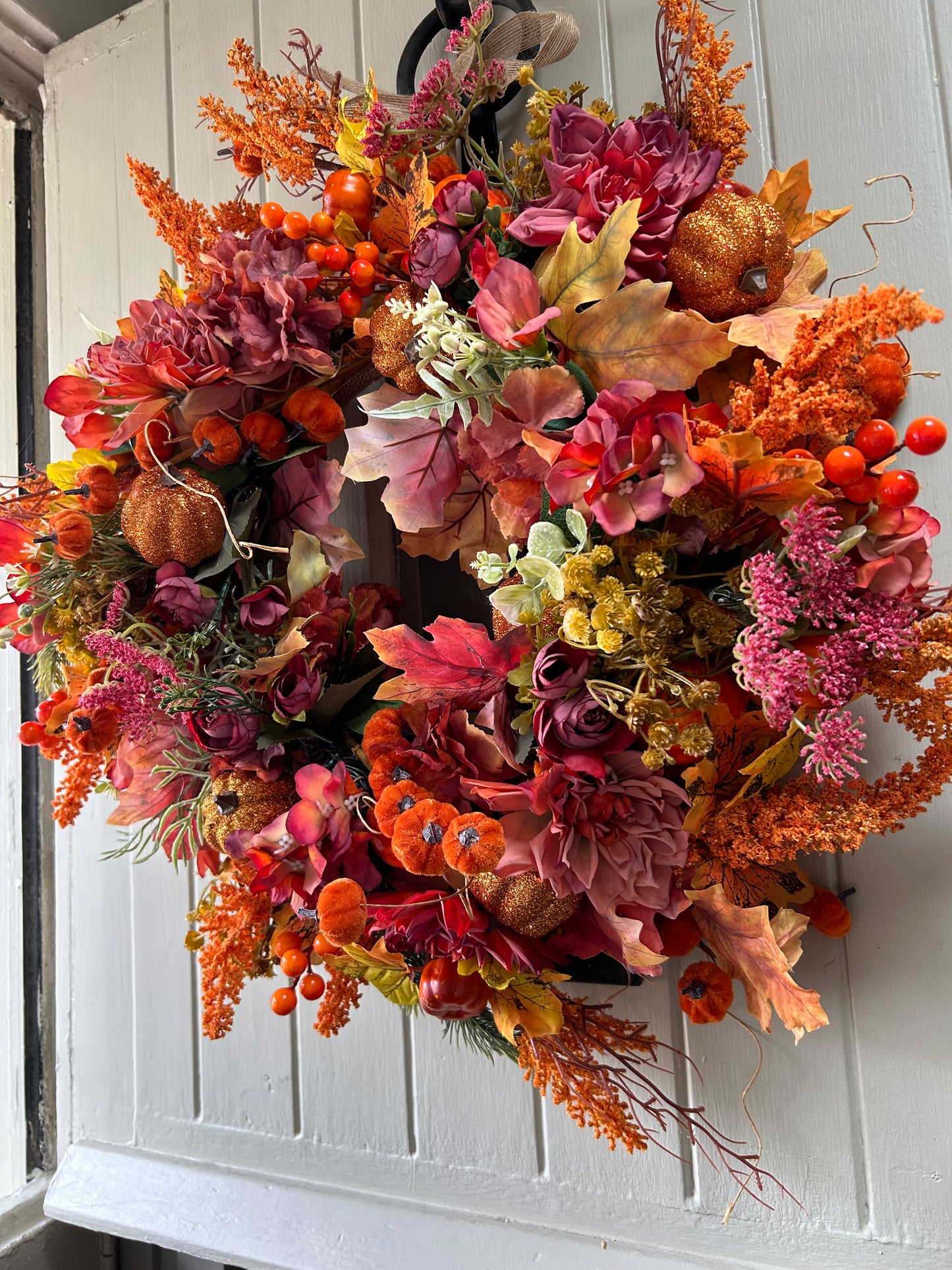 “PAISLEY” ready to post winter artificial wreath (FREE P&P)