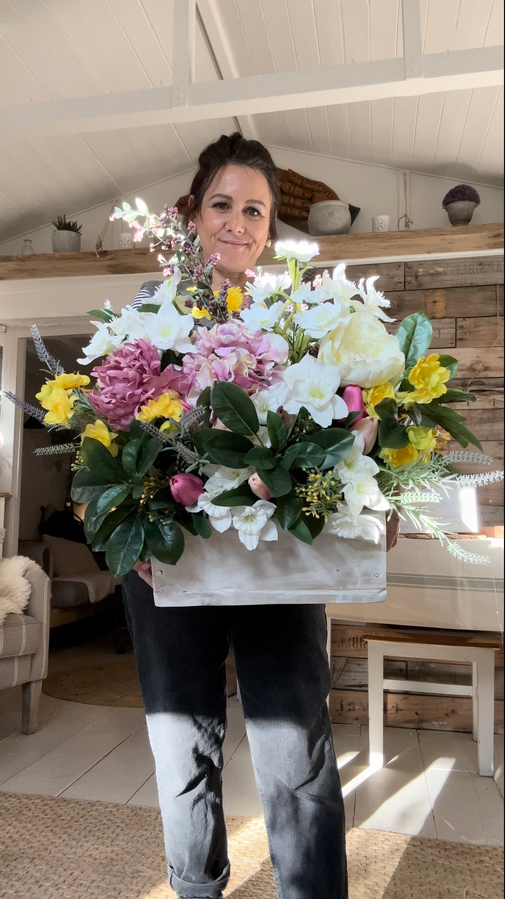Spring rustic (TROUGH FLOWER BOX) FREE P&
