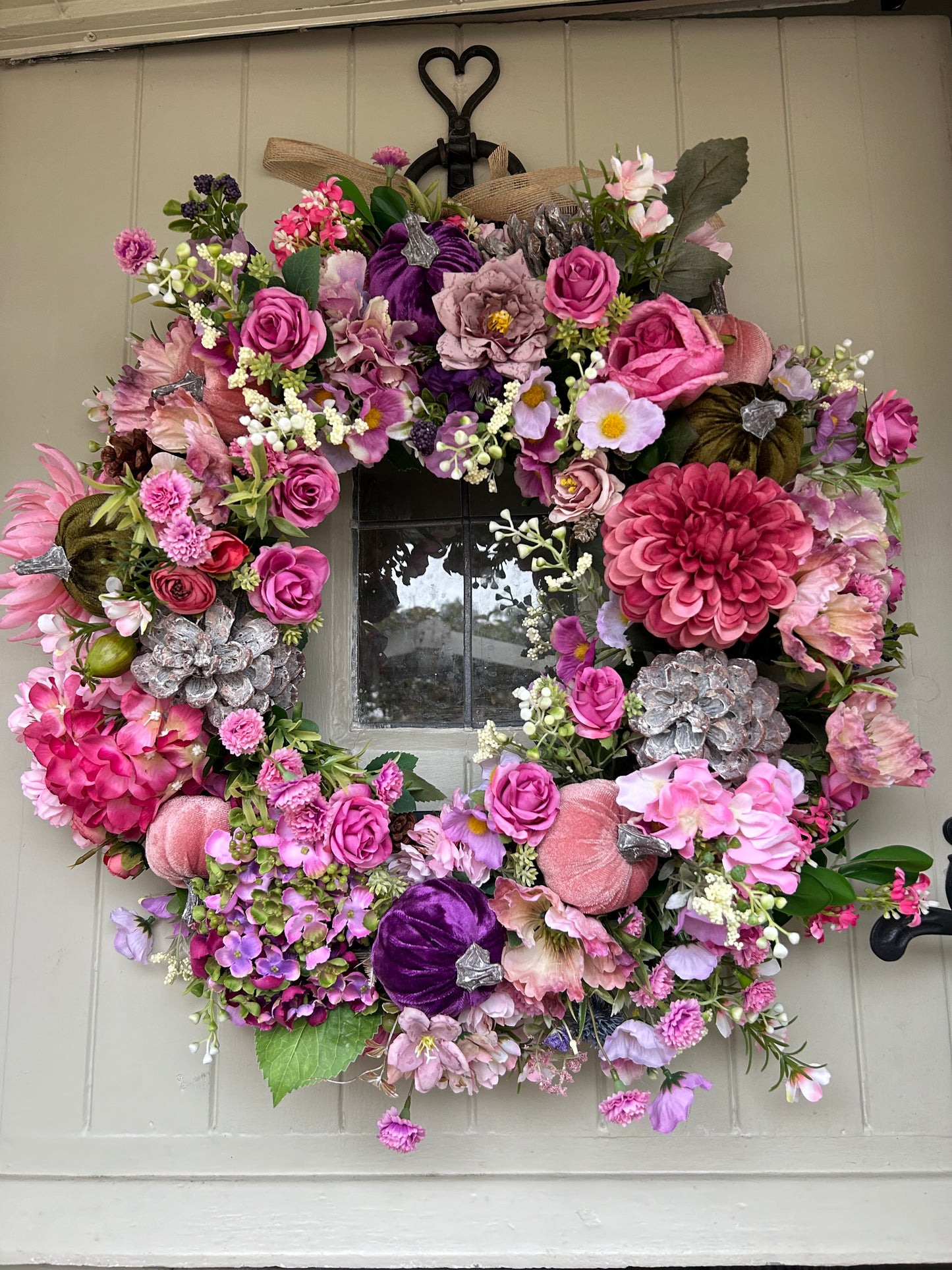 Paris Autumn ready to post artificial wreath (FREE P&P)