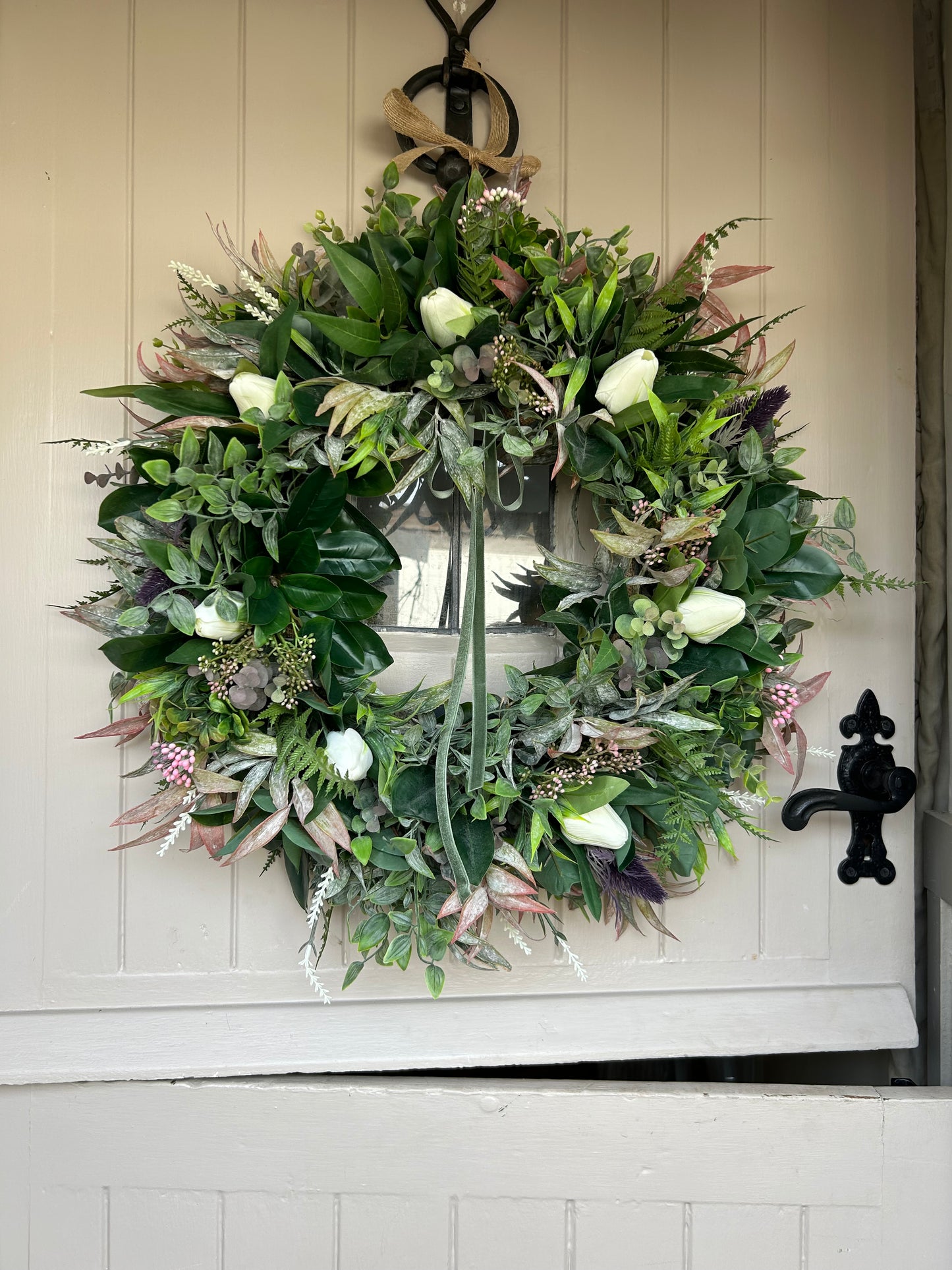 “PENNY” tulip natural faux wreath