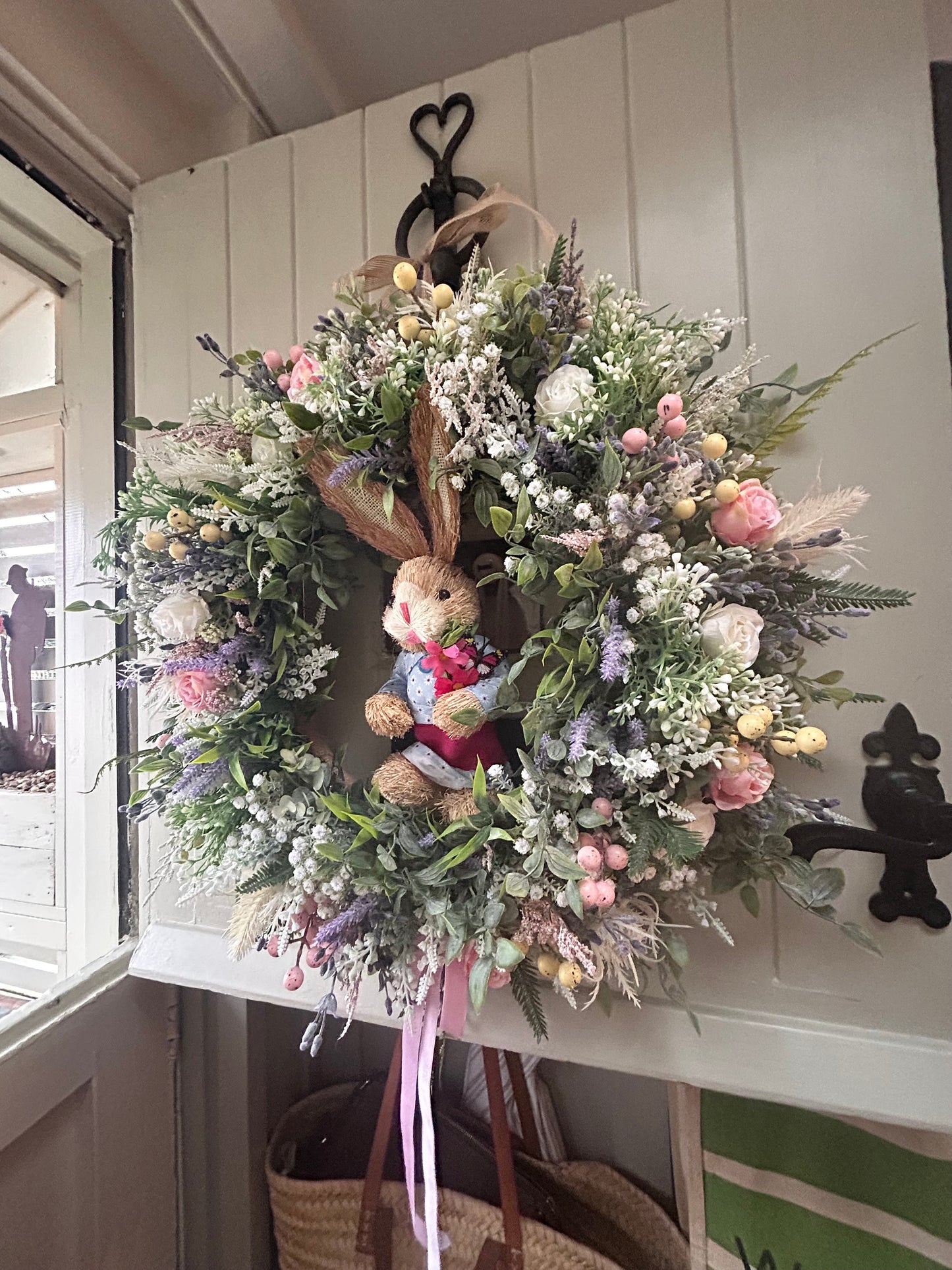 “BUNNY” natural faux wreath (FREE P&P (limited stock )