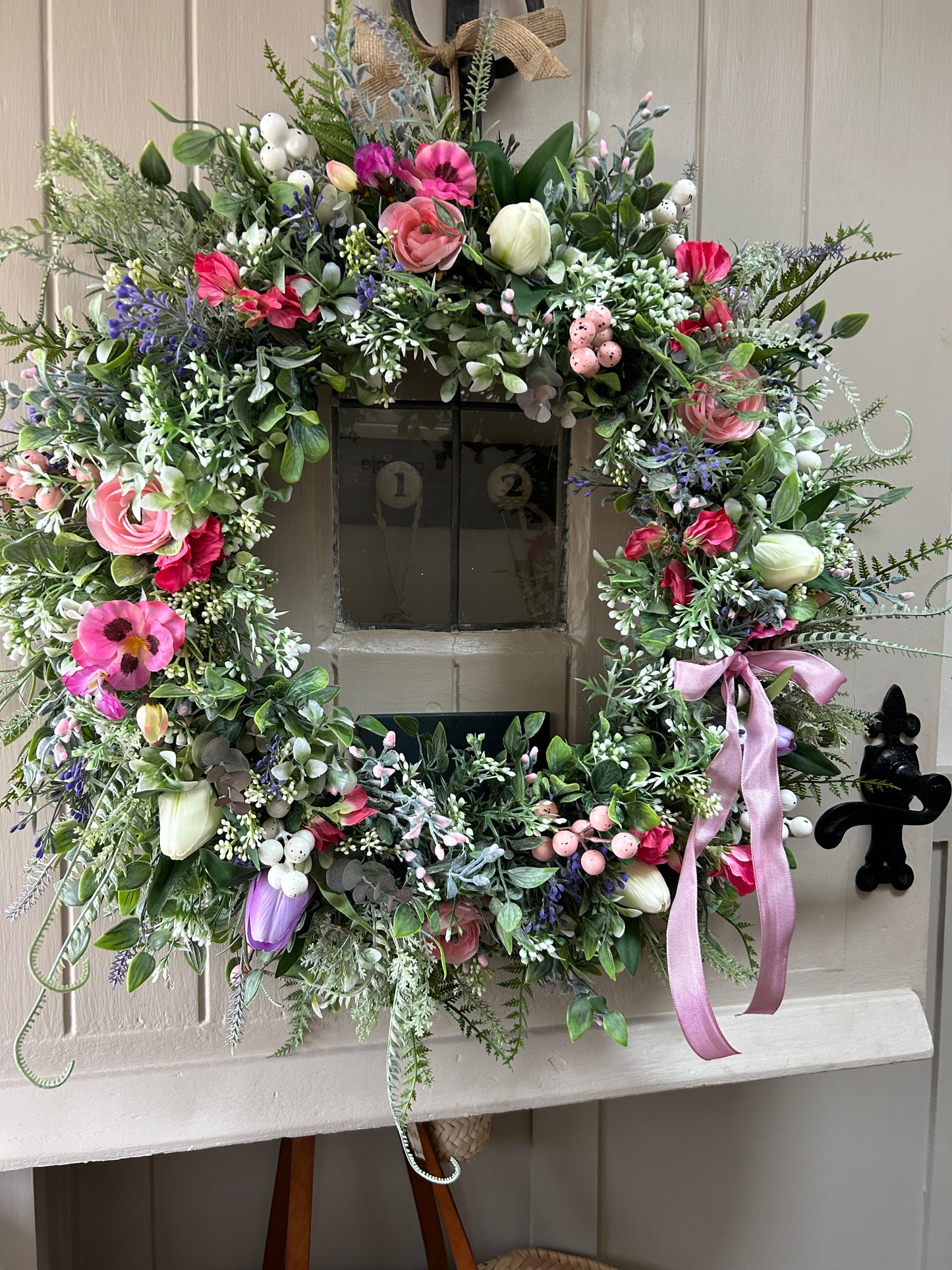 “BEATRICE” natural faux wreath (FREE P&P