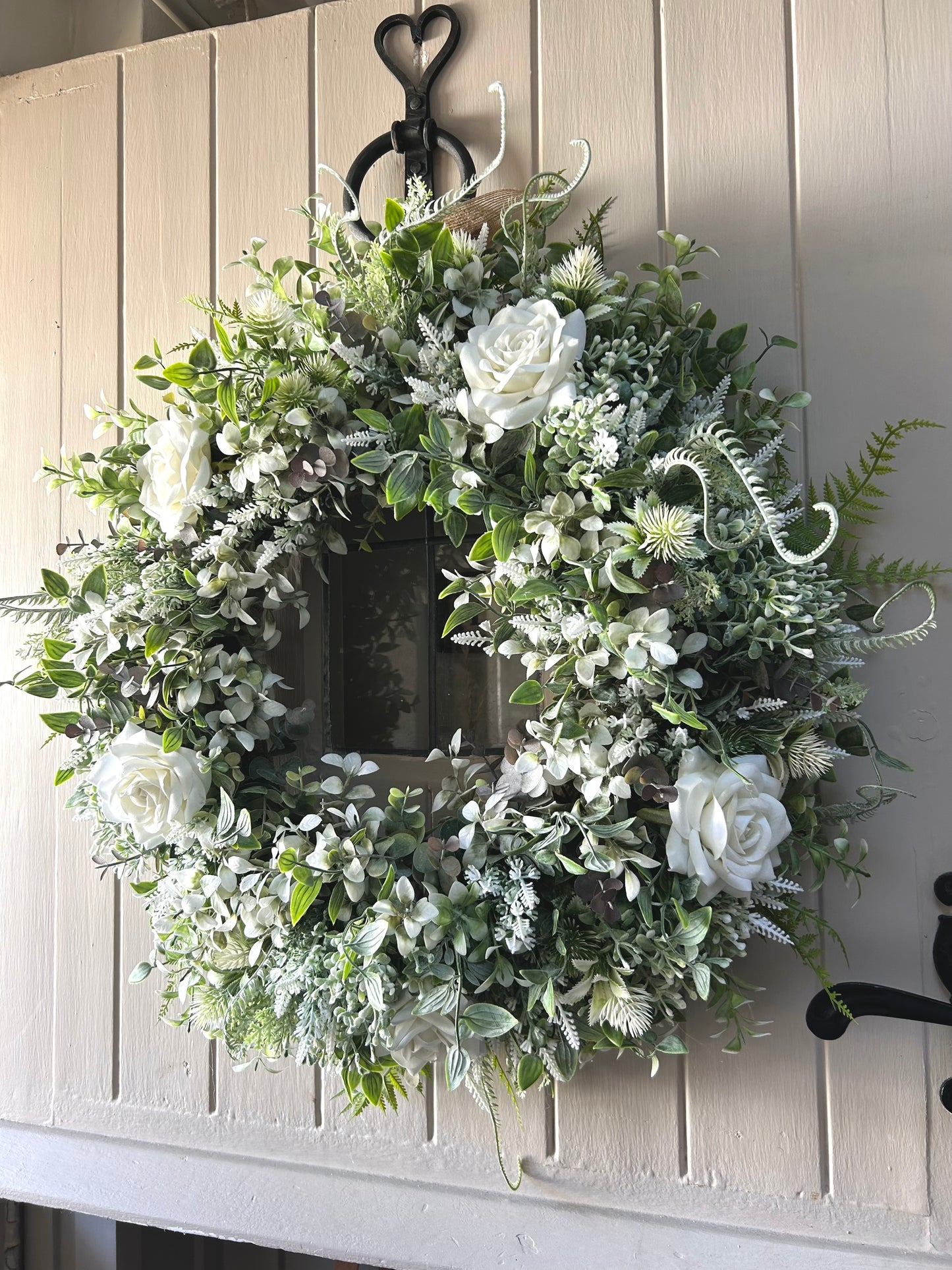 “YASMIN” natural all year faux wreath (FREE P&P