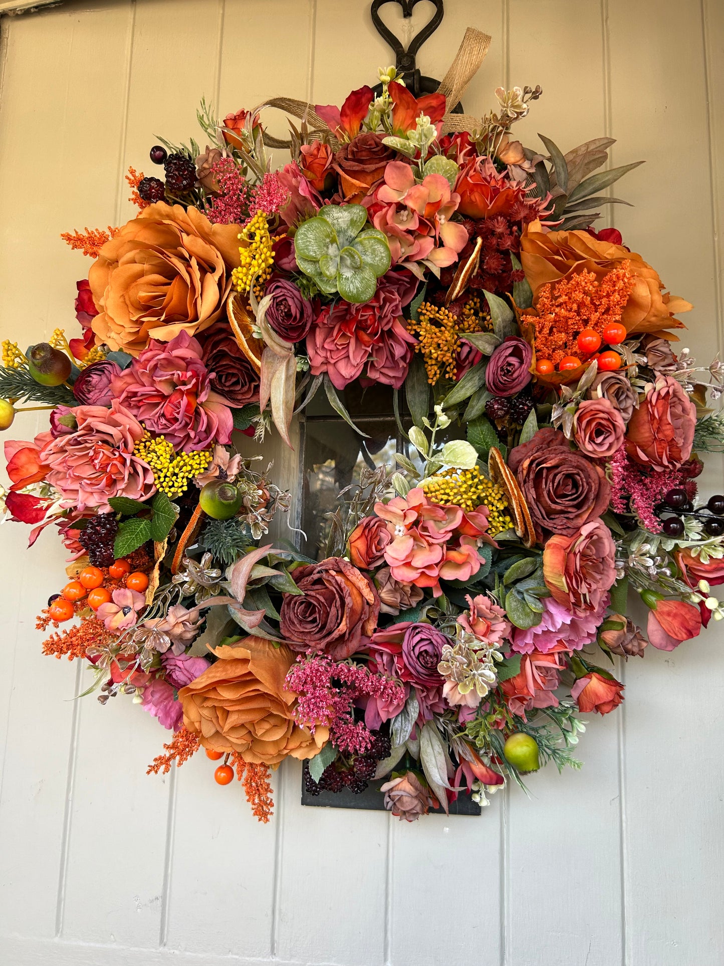 “PAISLEY” ready to post winter artificial wreath (FREE P&P)