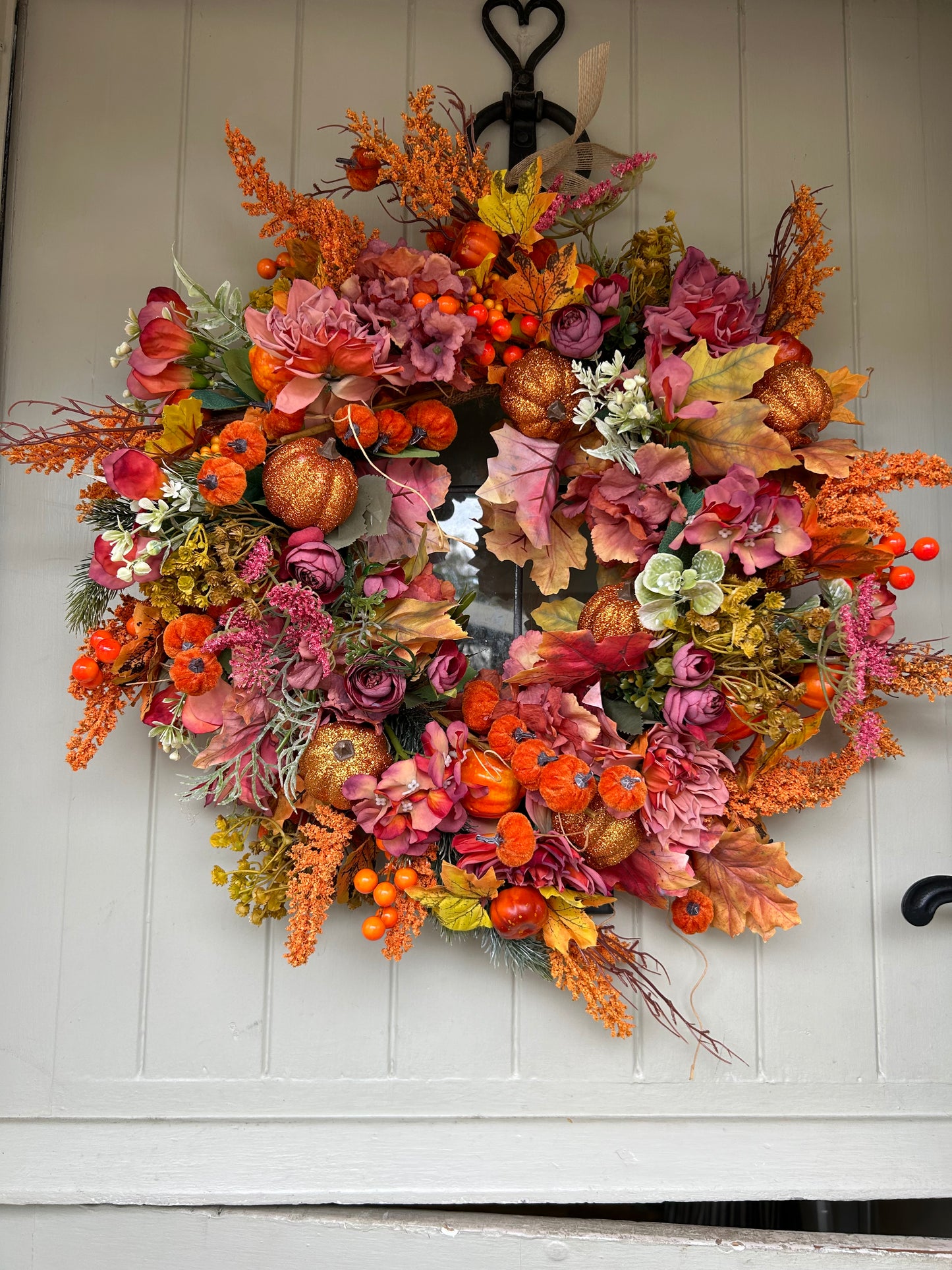 “PAISLEY” ready to post winter artificial wreath (FREE P&P)