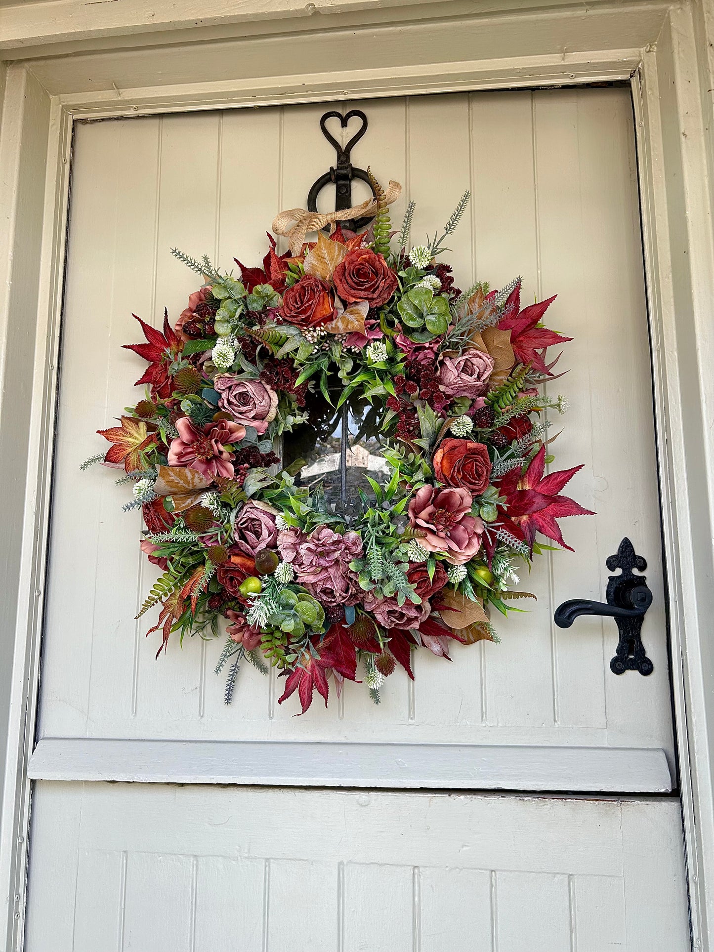 “LIZZIE” autumn artificial wreath (FREE P&P)
