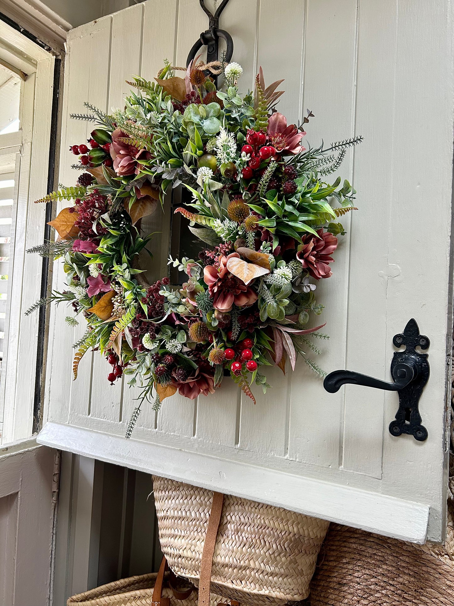 “BERRY” autumn artificial wreath (FREE P&P)