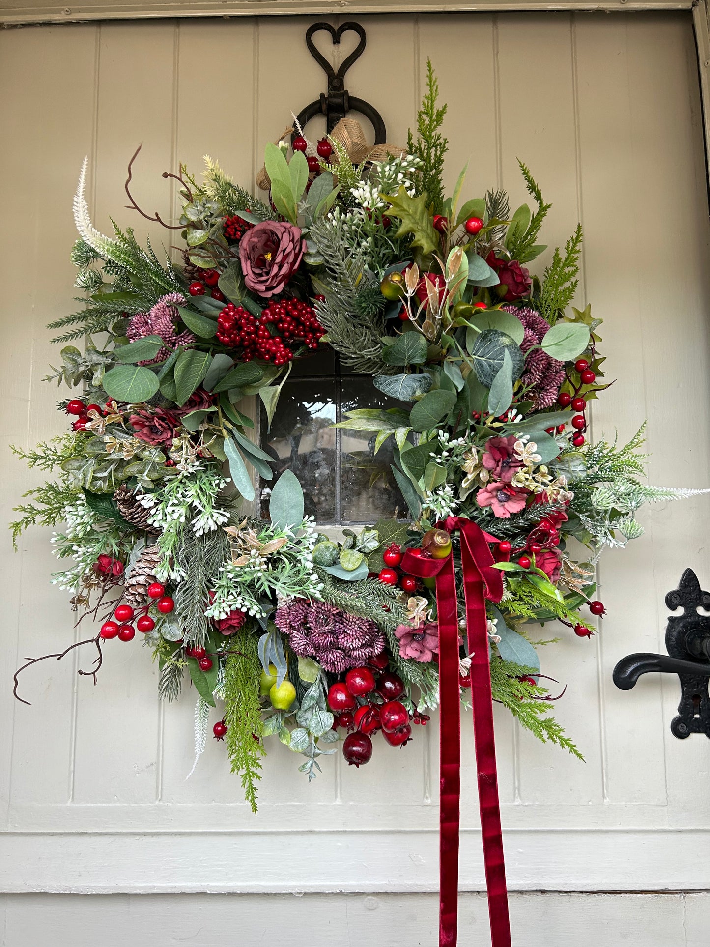 “BERRY DELIGHT”” winter artificial wreath (FREE P&P)