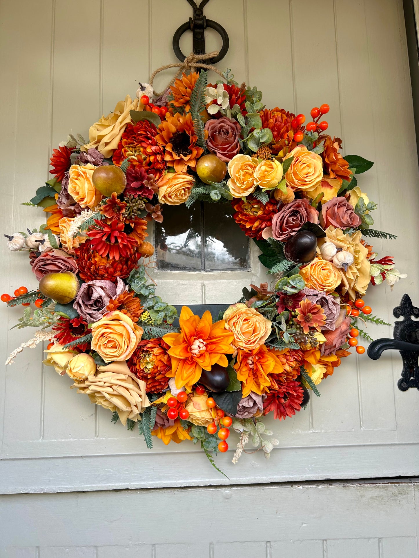“EDITH” autumn artificial wreath (FREE P&P)