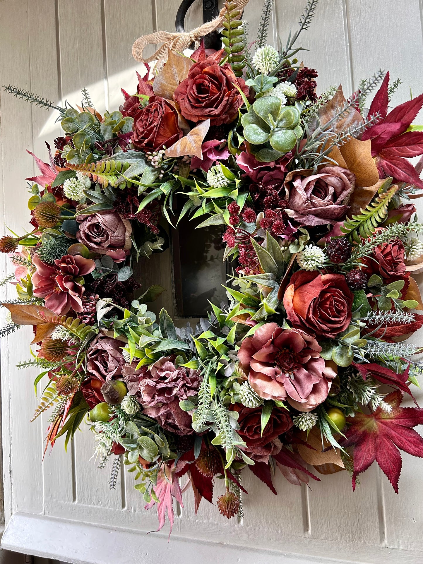 “LIZZIE” autumn artificial wreath (FREE P&P)
