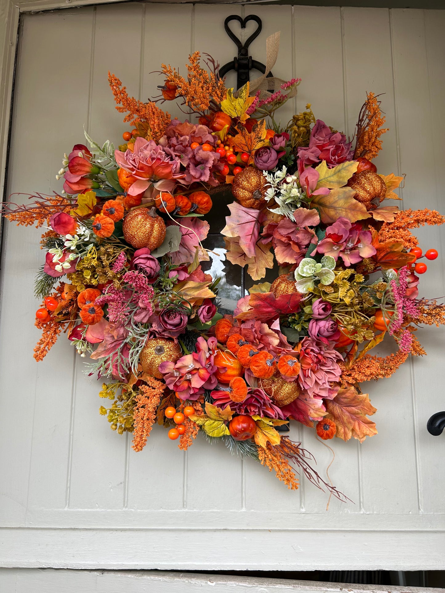 “PAISLEY” ready to post winter artificial wreath (FREE P&P)