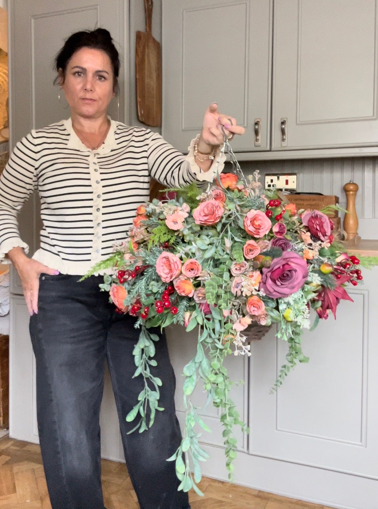 “ELOUISE” Luxury artificial hanging basket (FREE P&P)