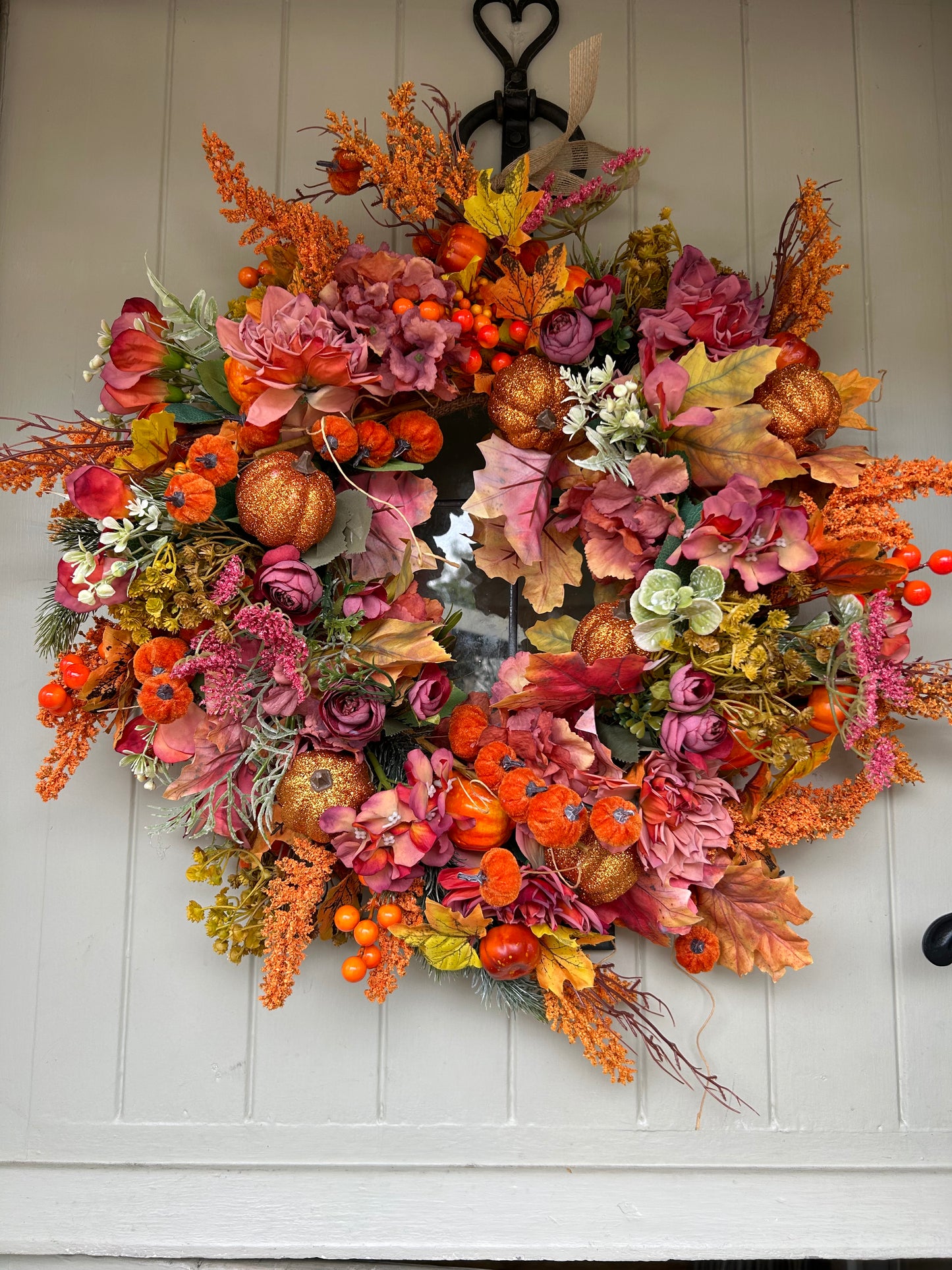 “PAISLEY” ready to post winter artificial wreath (FREE P&P)
