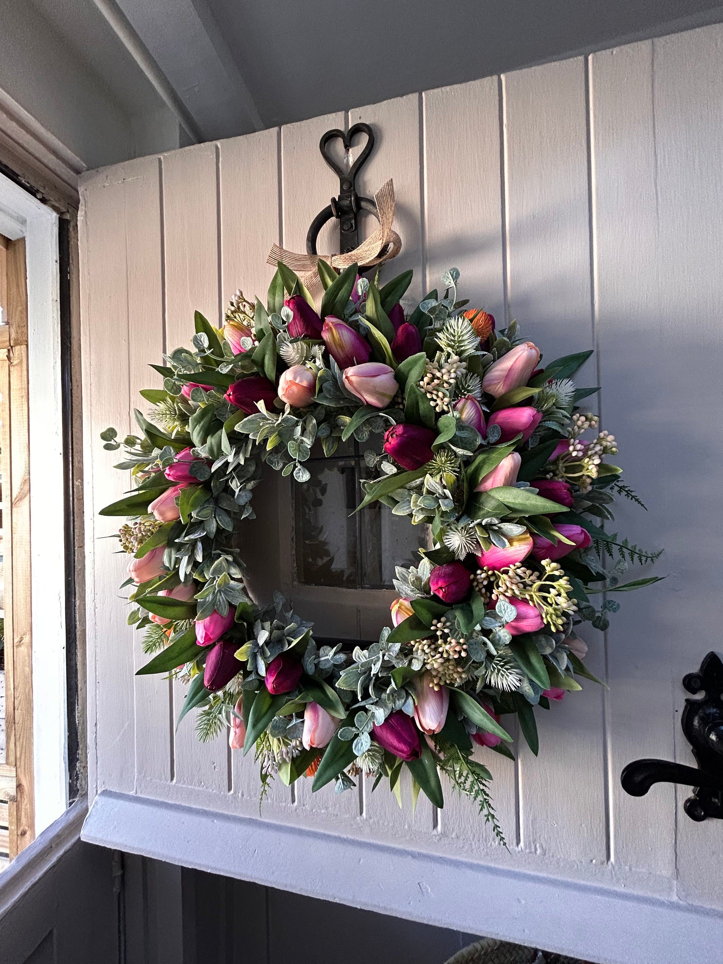 “JESSY” tulip faux wreath (FREE P&P)
