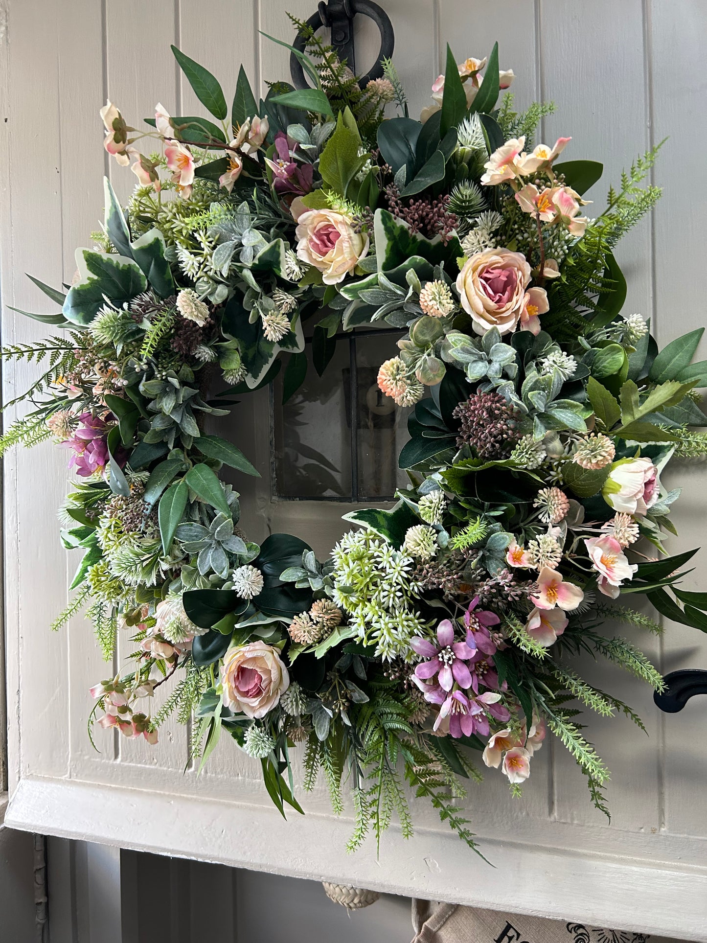 “PIPPA” spring/ summer faux wreath (FREE P&P)