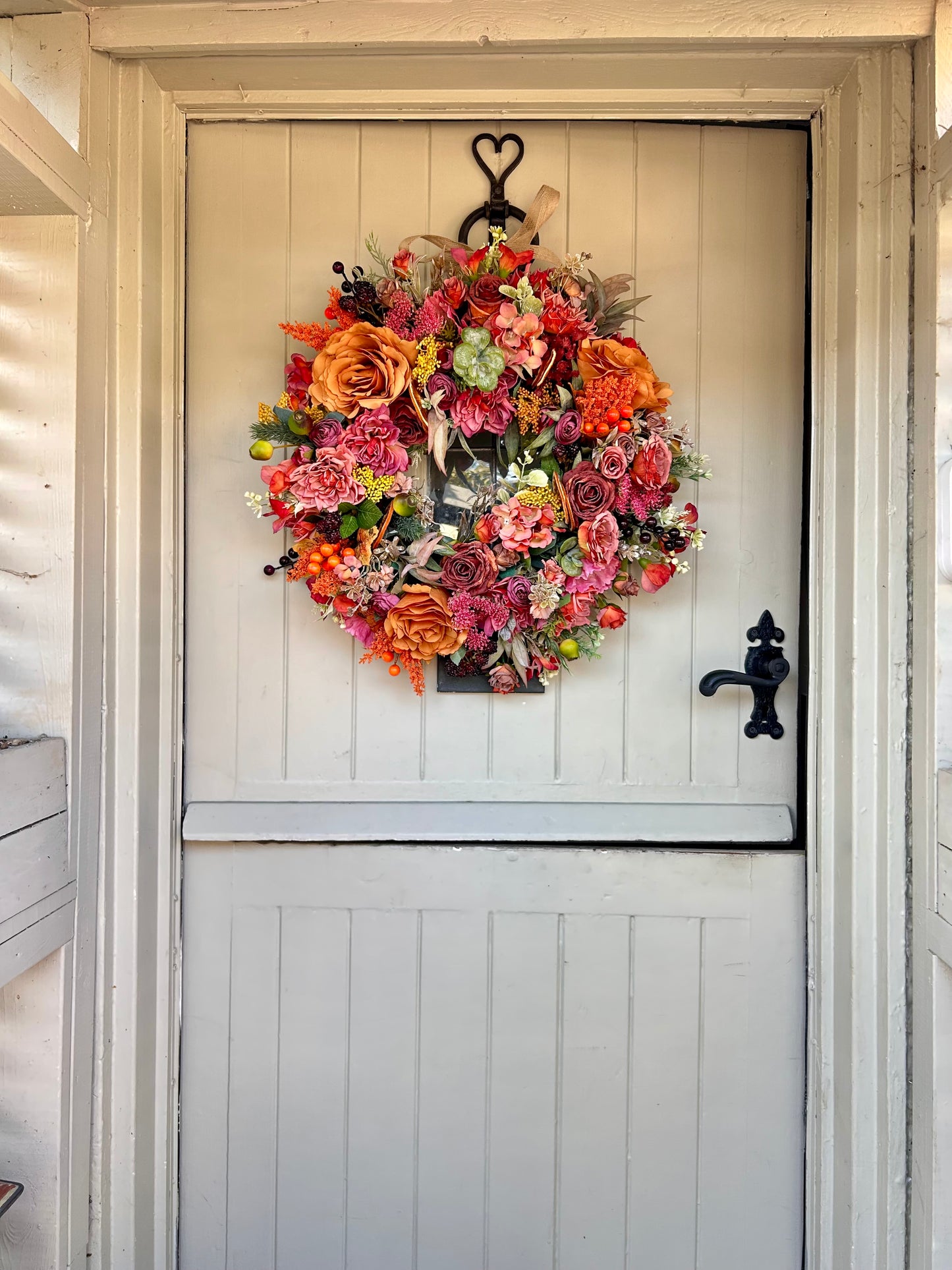 “PAISLEY” ready to post winter artificial wreath (FREE P&P)
