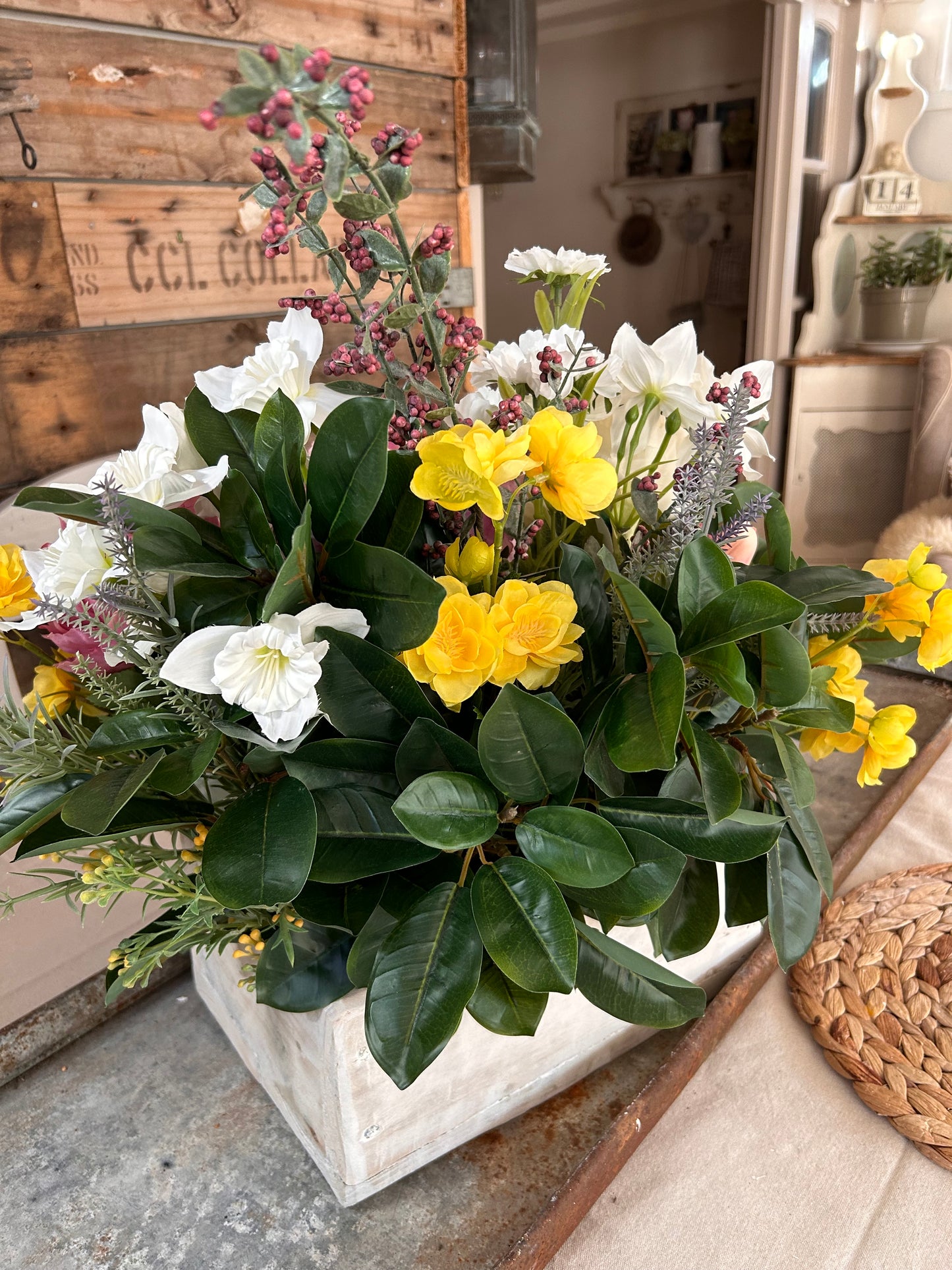 Spring rustic (TROUGH FLOWER BOX) FREE P&