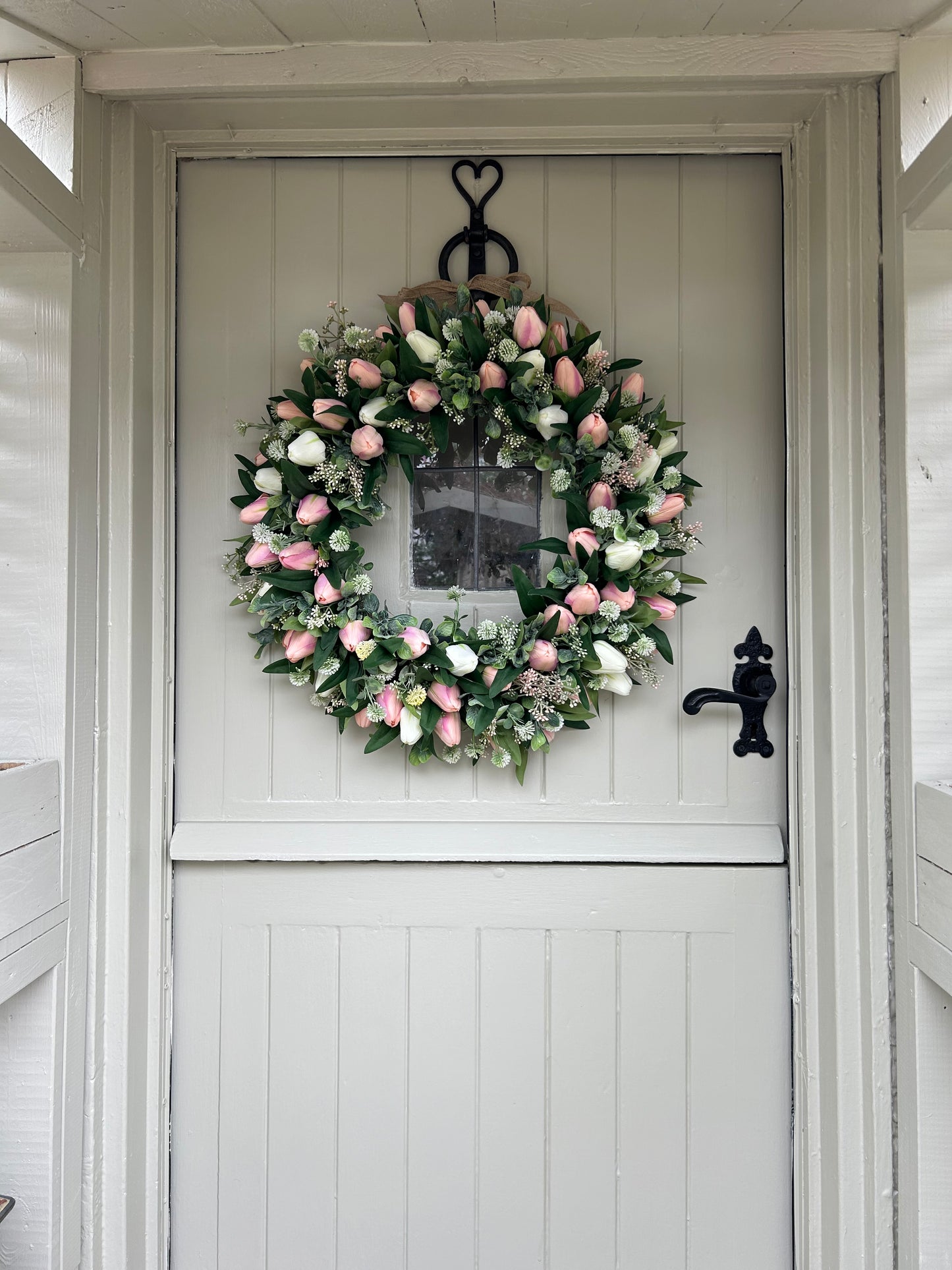 “JESSY” summer tulip faux wreath (FREE P&P