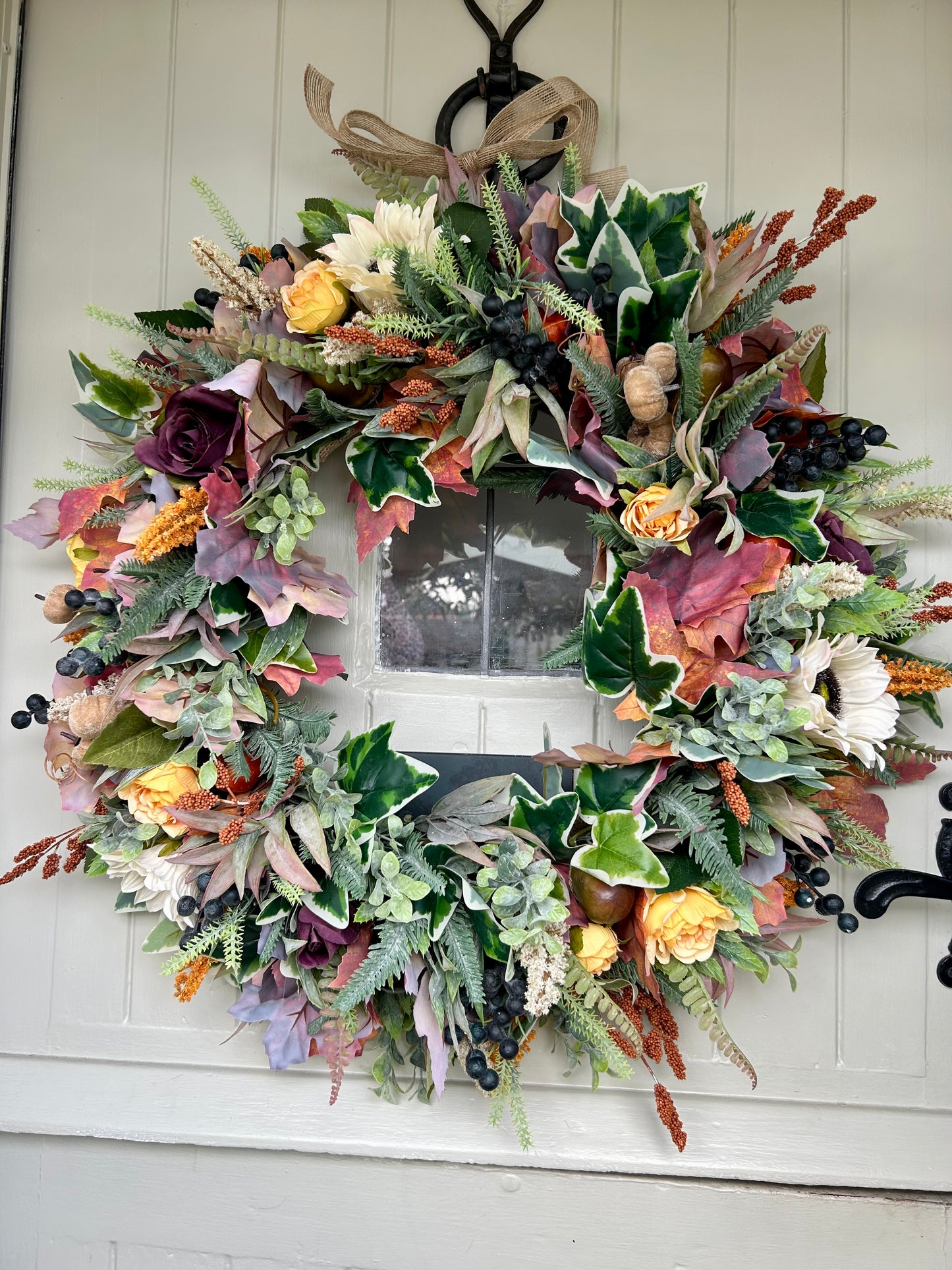 “FRANCES” autumn artificial wreath (FREE P&P)