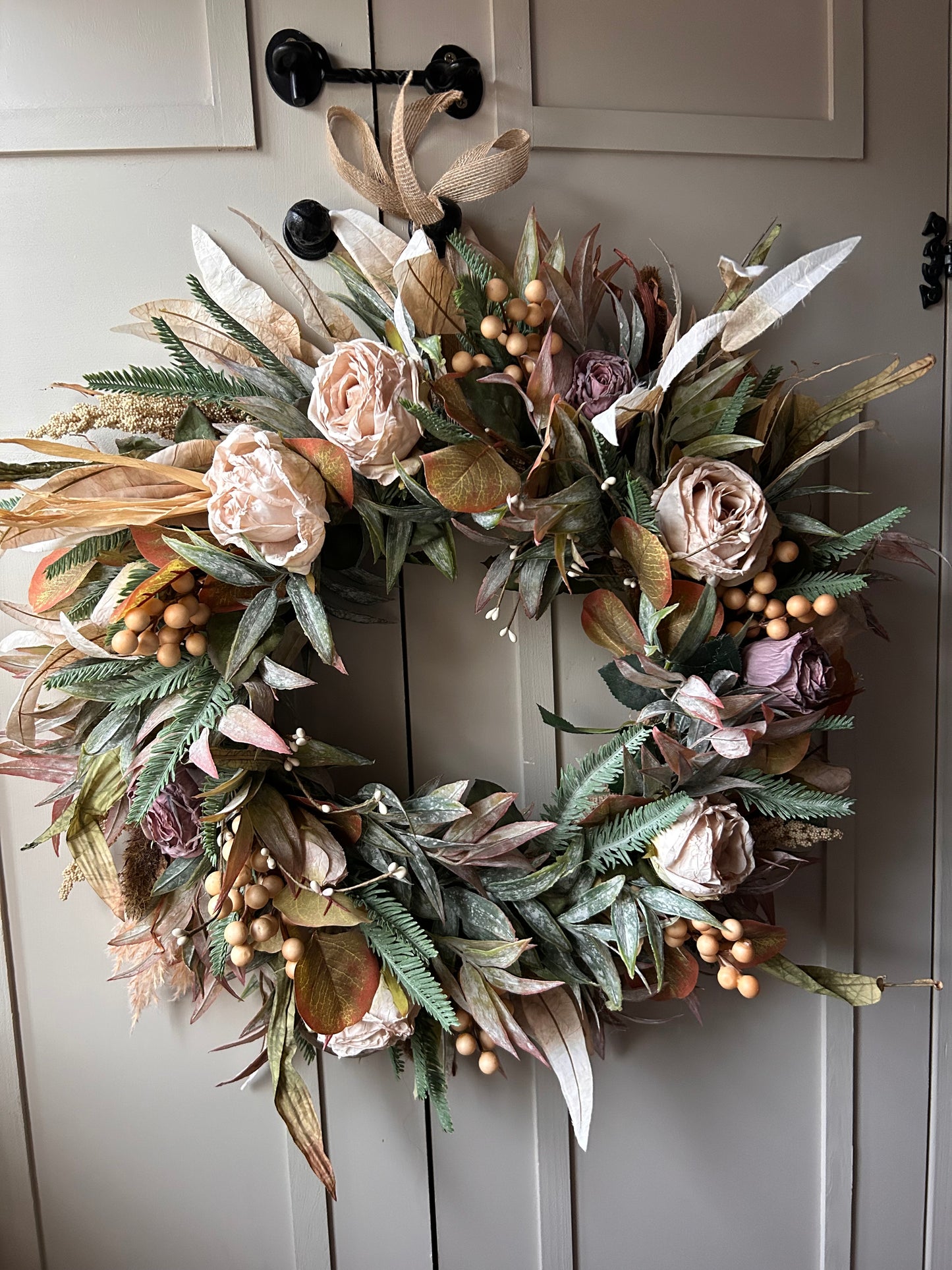 “JILLY” country faux wreath (FREE P&P)